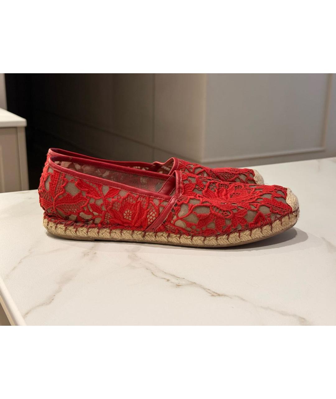 VALENTINO Красные кожаные эспадрильи, фото 8