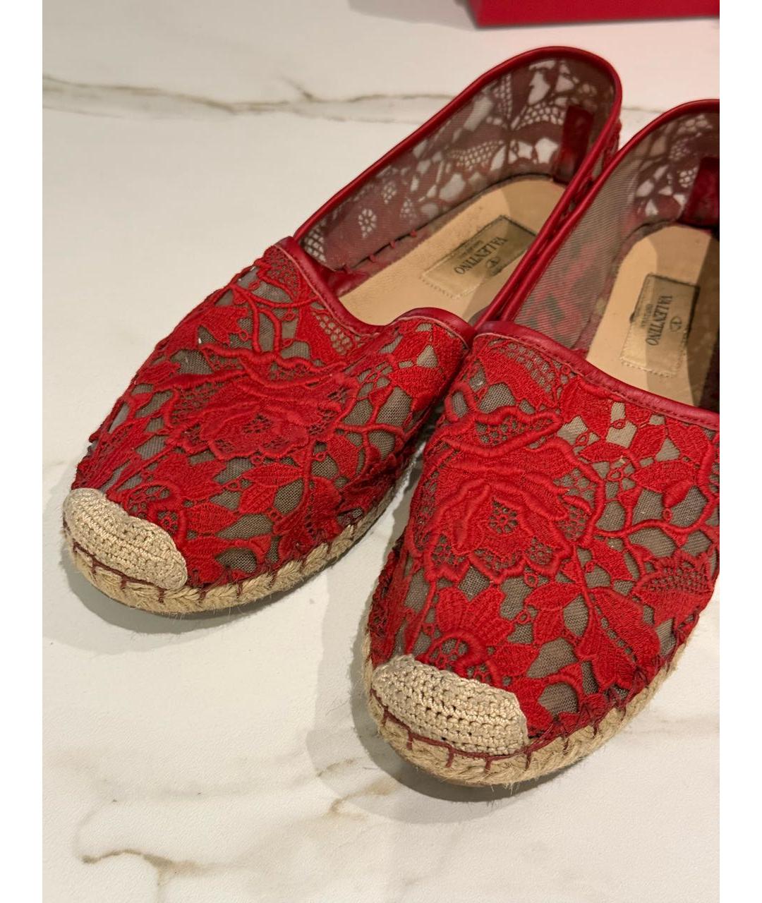 VALENTINO Красные кожаные эспадрильи, фото 2