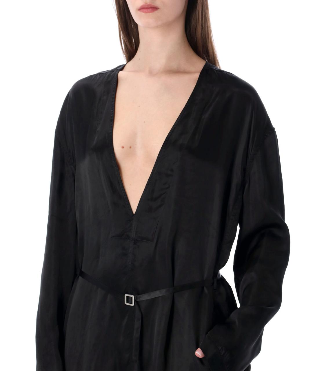 RICK OWENS Черный вискозный комбинезон, фото 3