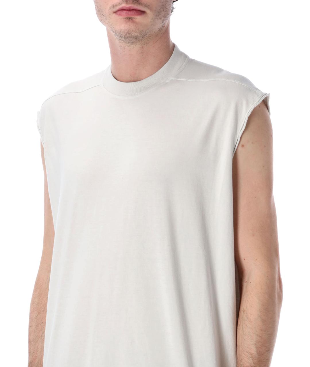 RICK OWENS DRKSHDW Белая хлопковая футболка, фото 3