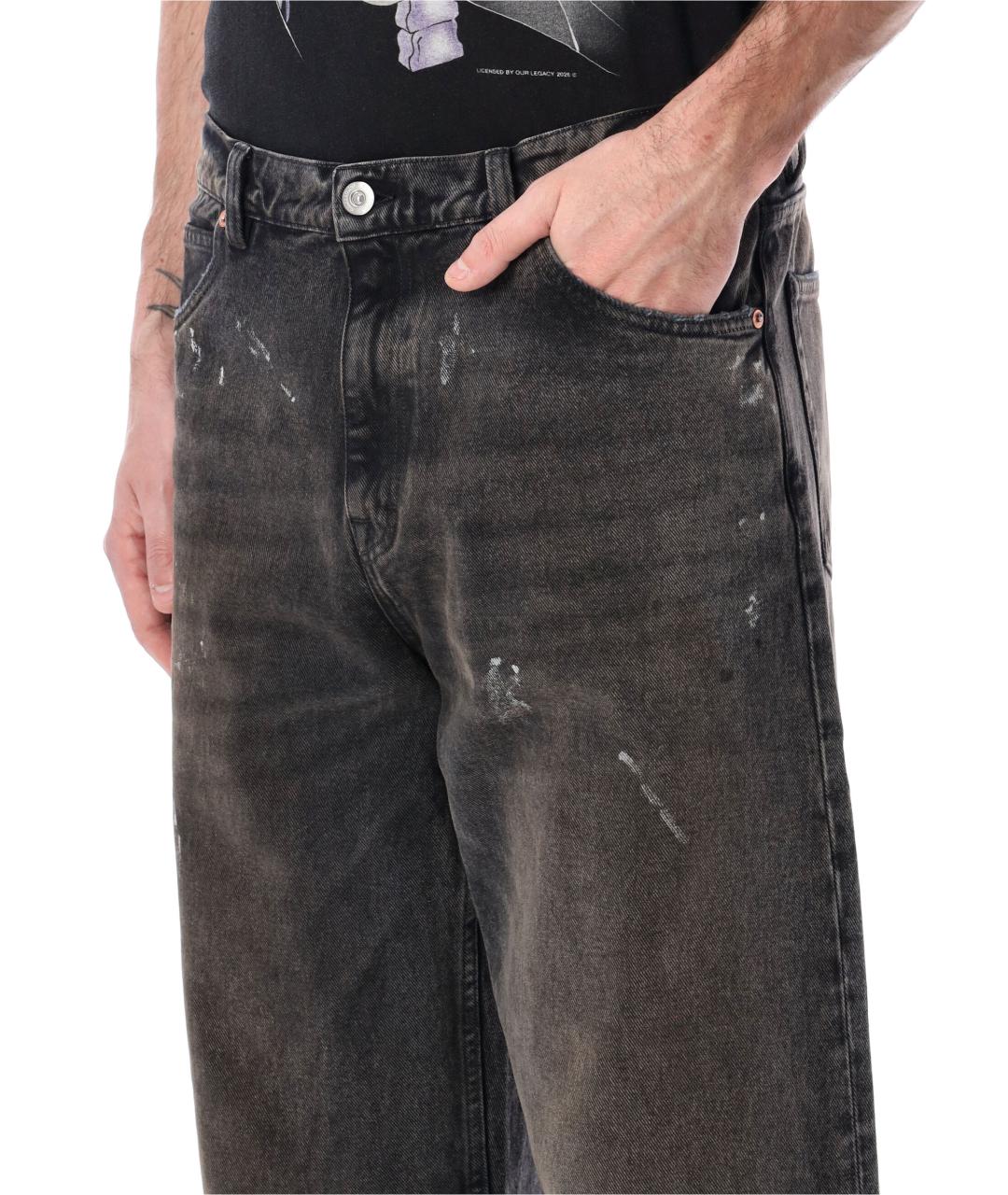 OUR LEGACY Коричневые хлопковые прямые джинсы, фото 3