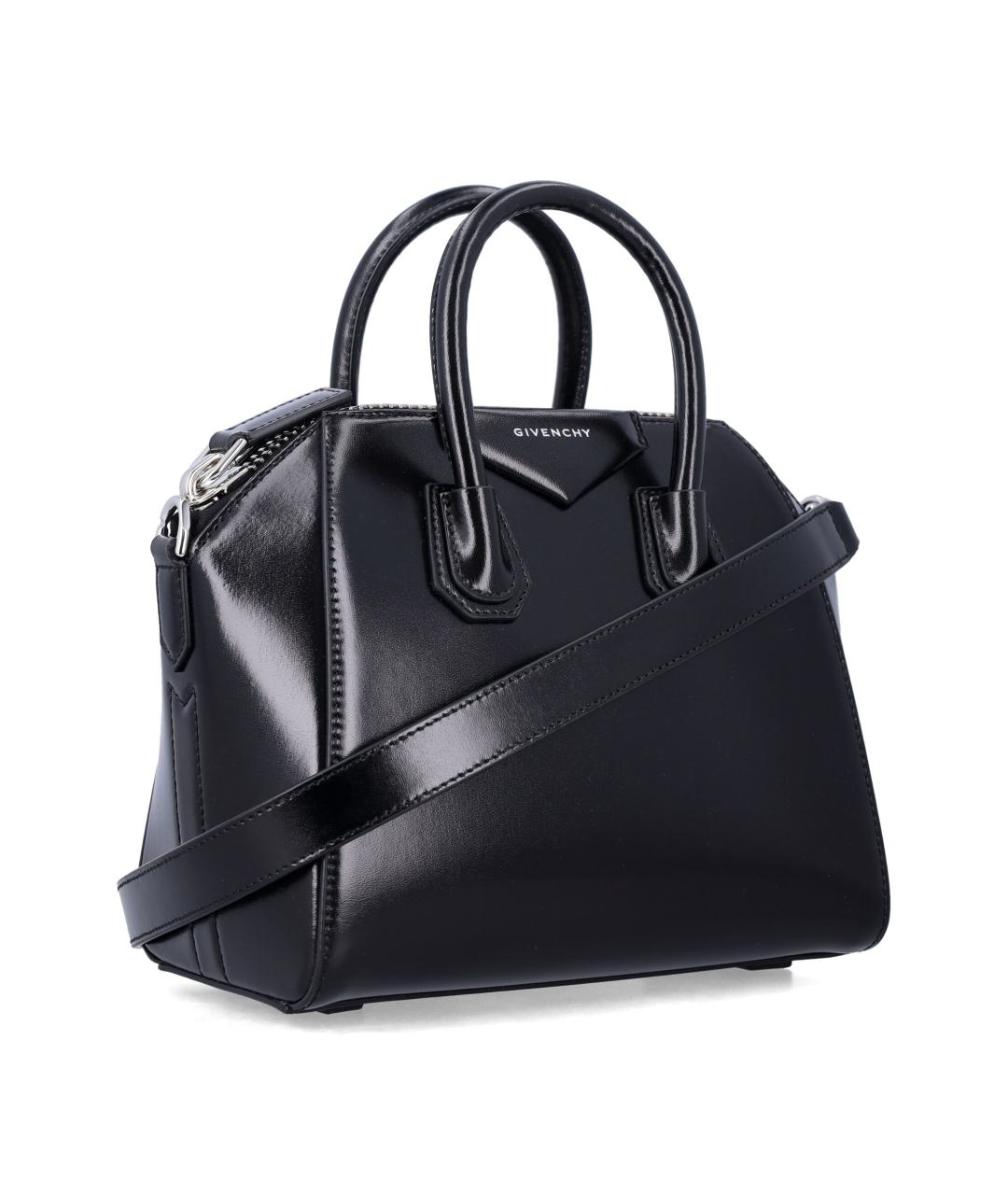 GIVENCHY Черная кожаная сумка тоут, фото 2