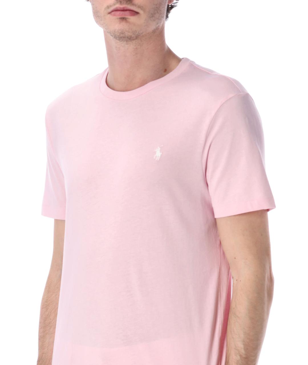 POLO RALPH LAUREN Розовая хлопковая футболка, фото 3