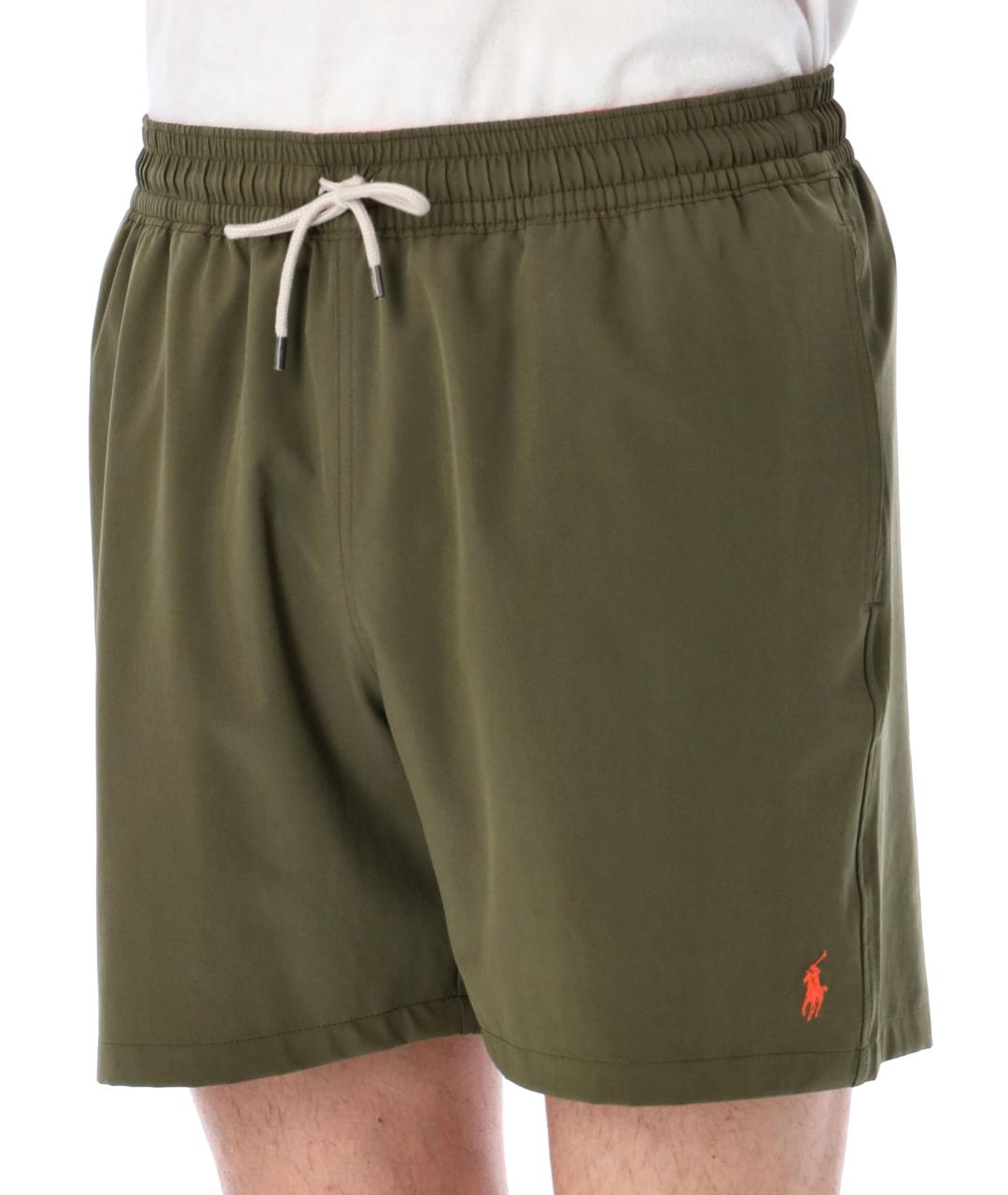 POLO RALPH LAUREN Зеленые полиэстеровые шорты, фото 3