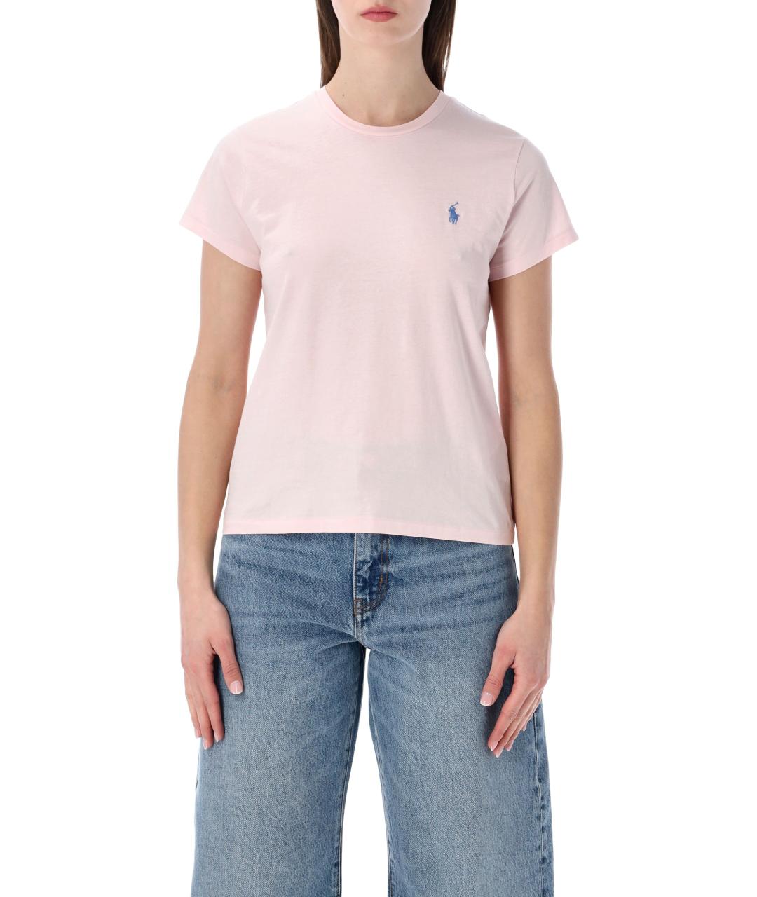 POLO RALPH LAUREN Розовая хлопковая футболка, фото 1