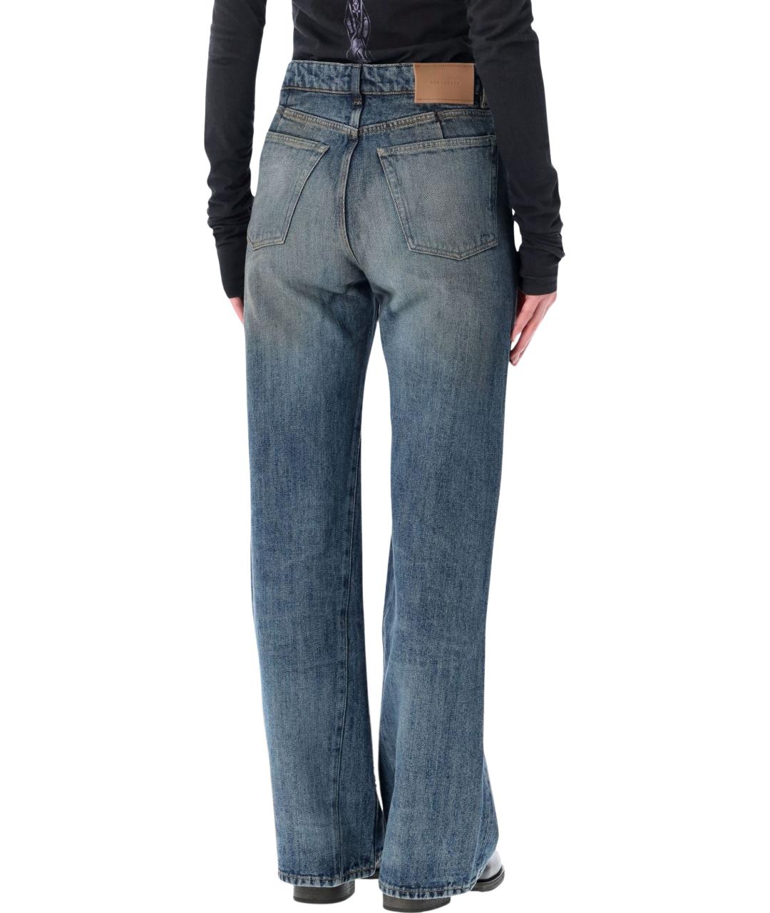 OUR LEGACY Синие хлопковые прямые джинсы, фото 2