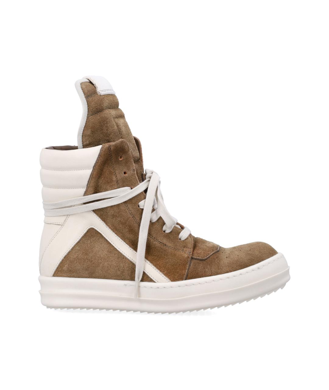 RICK OWENS Коричневые замшевые кроссовки, фото 1