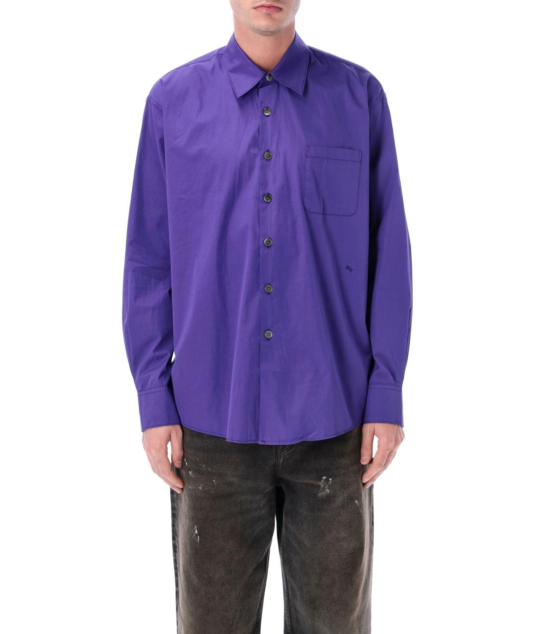 OUR LEGACY Фиолетовая хлопковая кэжуал рубашка, фото 1