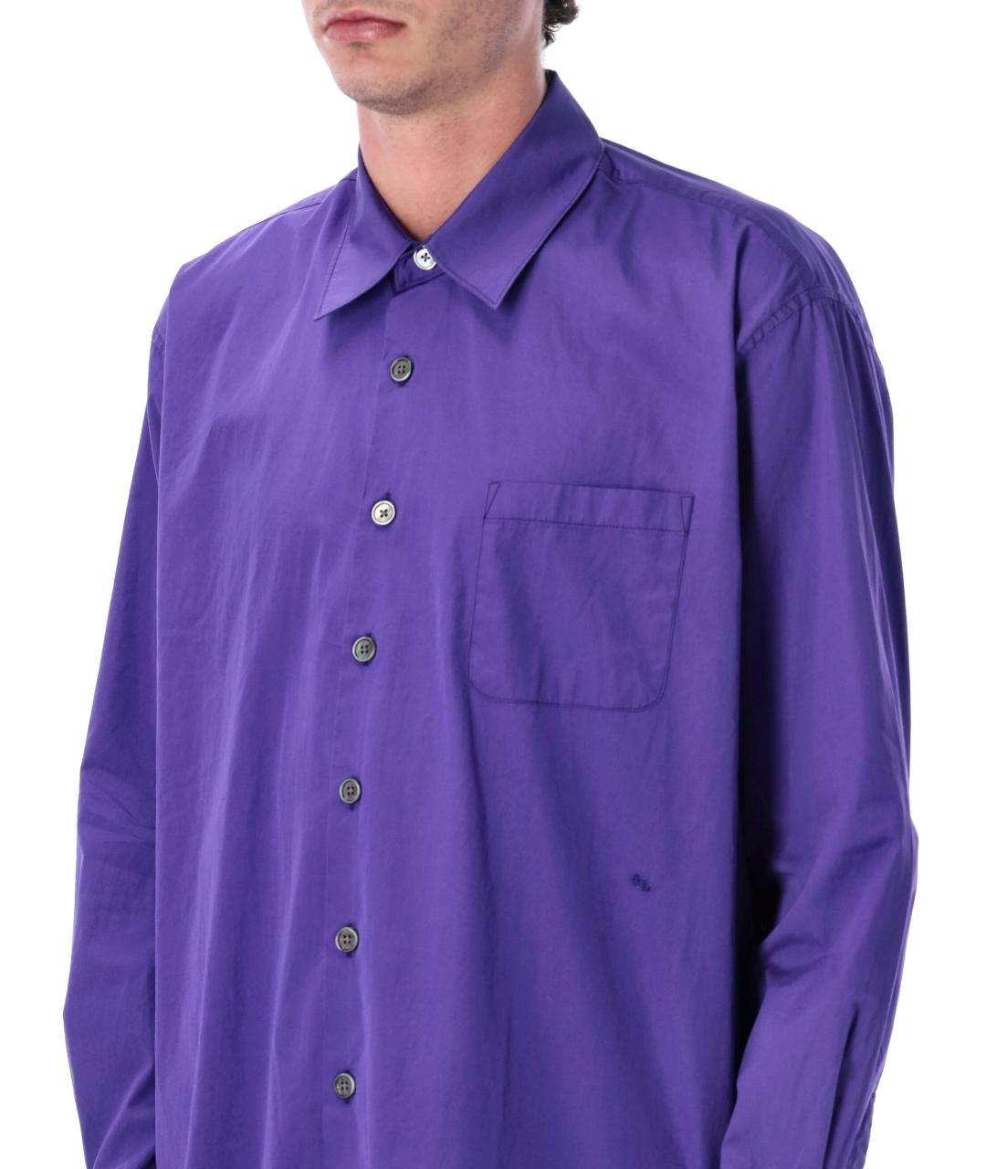 OUR LEGACY Фиолетовая хлопковая кэжуал рубашка, фото 3