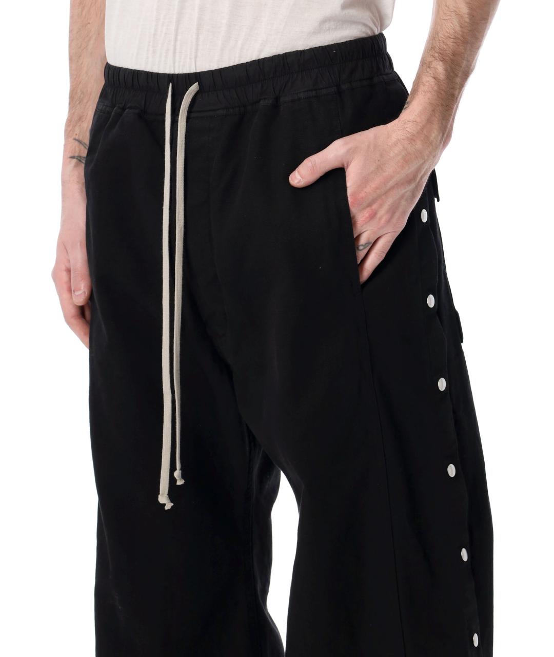 RICK OWENS DRKSHDW Черные хлопковые повседневные брюки, фото 3