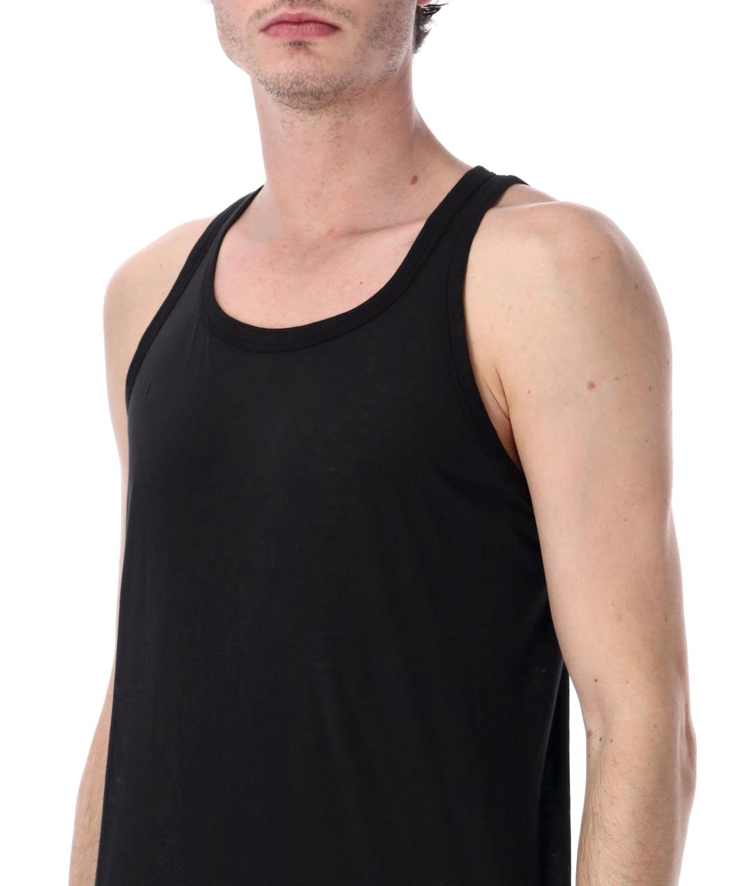 RICK OWENS DRKSHDW Черная хлопковая майка, фото 3