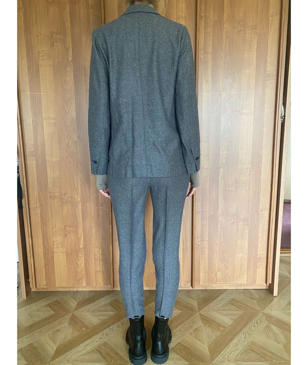 ERIKA CAVALLINI Серебрянный костюм с брюками, фото 4