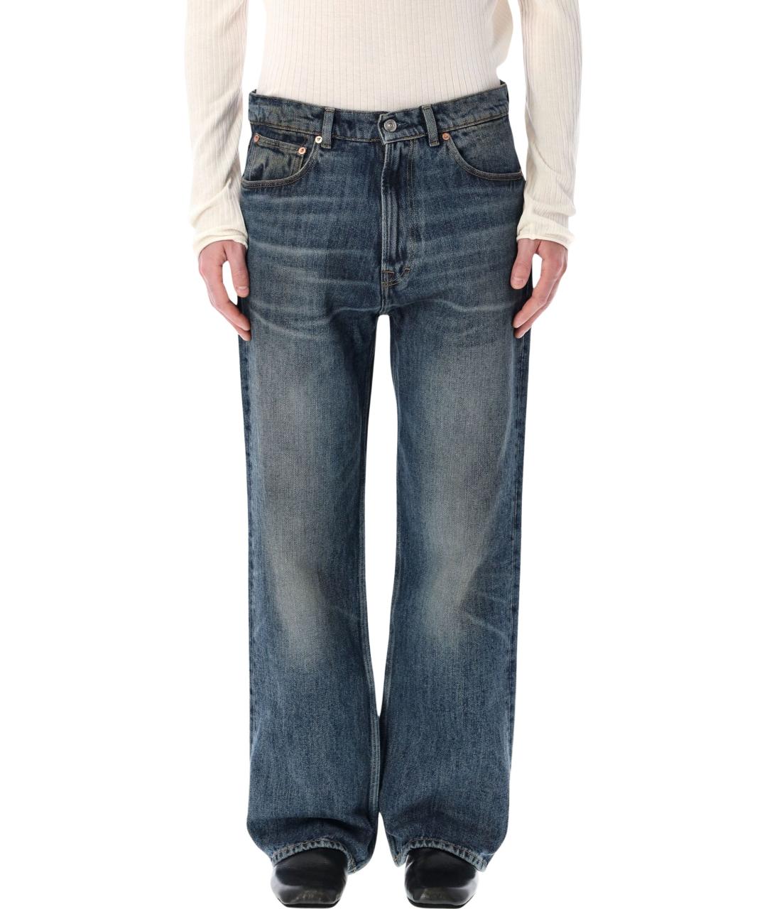 OUR LEGACY Синие хлопковые прямые джинсы, фото 1