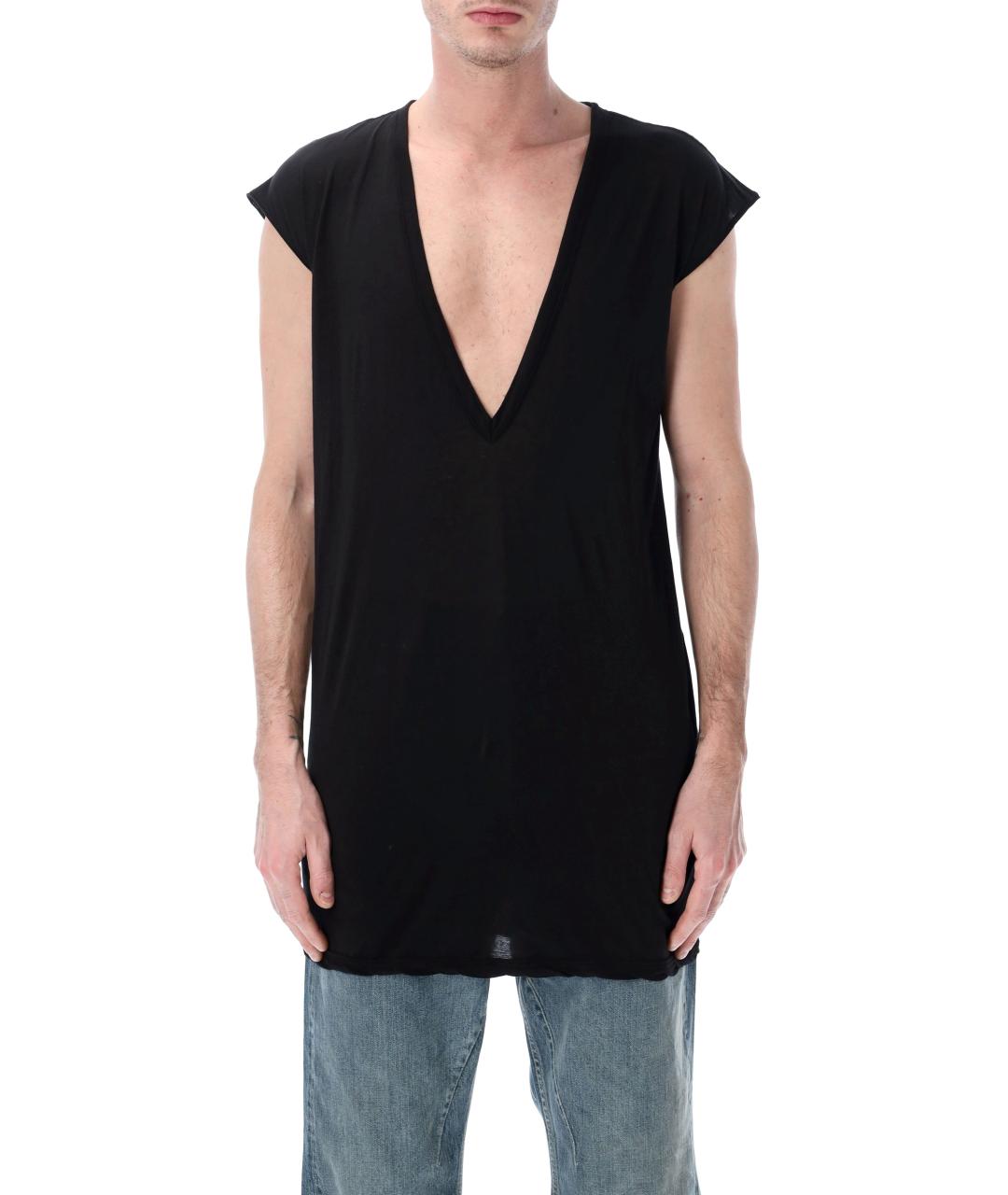 RICK OWENS DRKSHDW Черная хлопковая футболка, фото 1