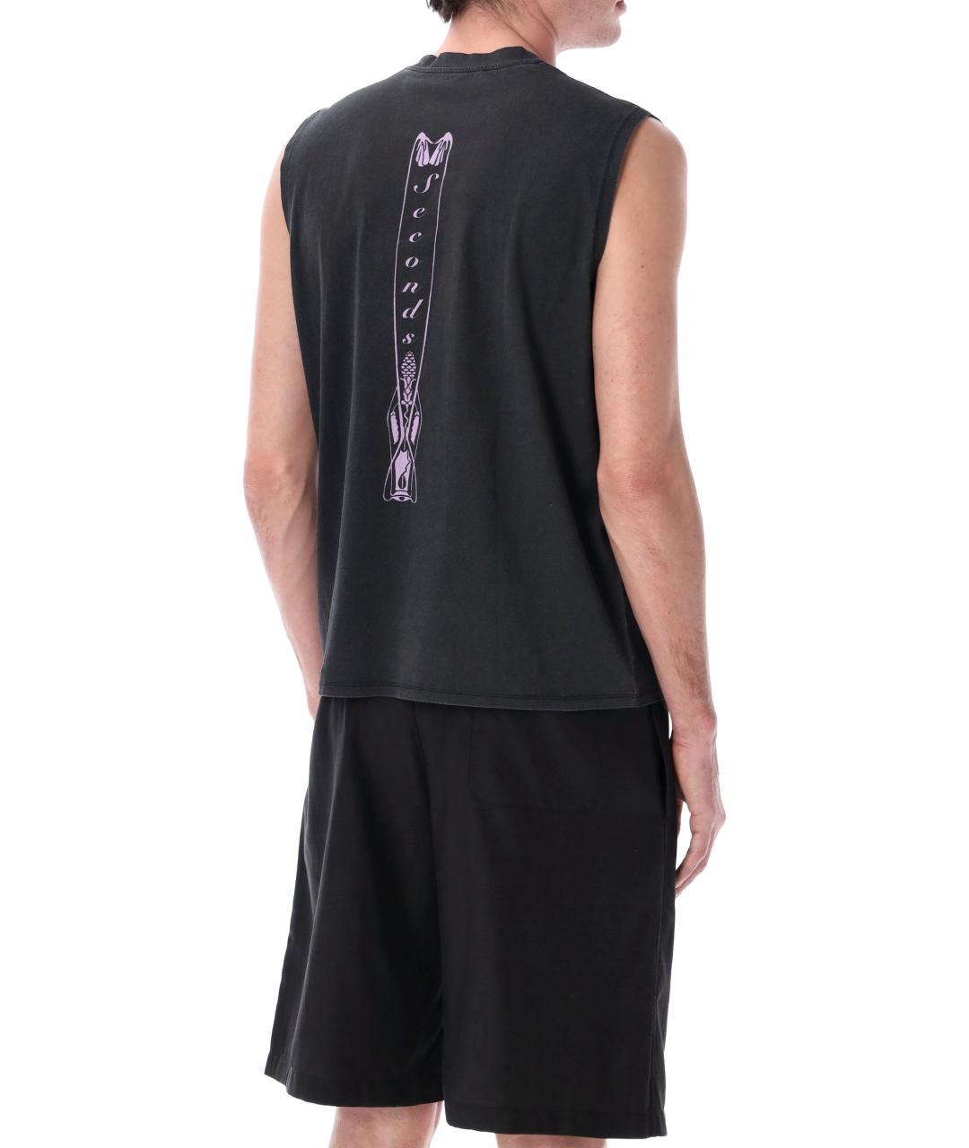 OUR LEGACY Черная хлопковая майка, фото 2