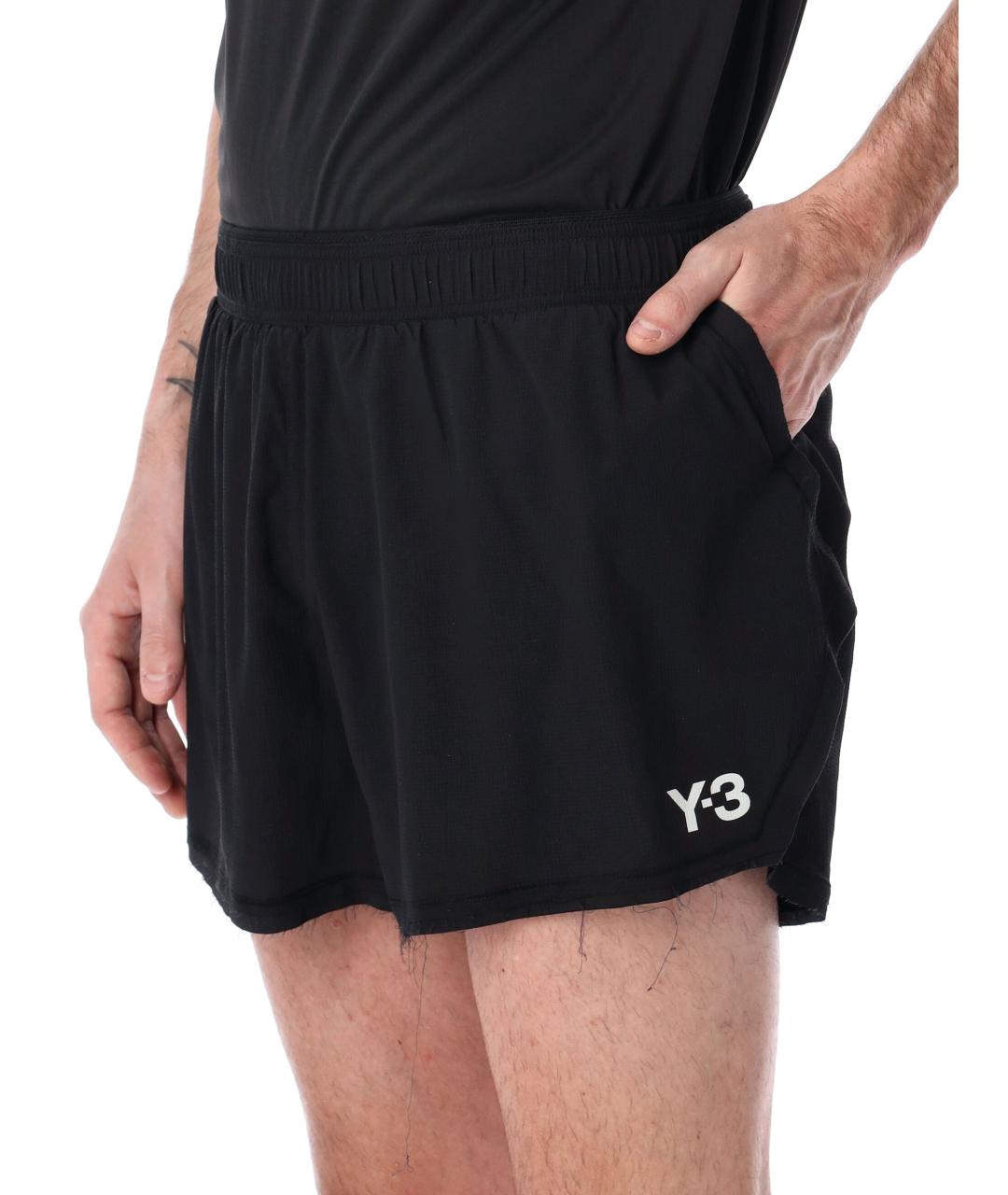 Y-3 Черные полиамидовые шорты, фото 3