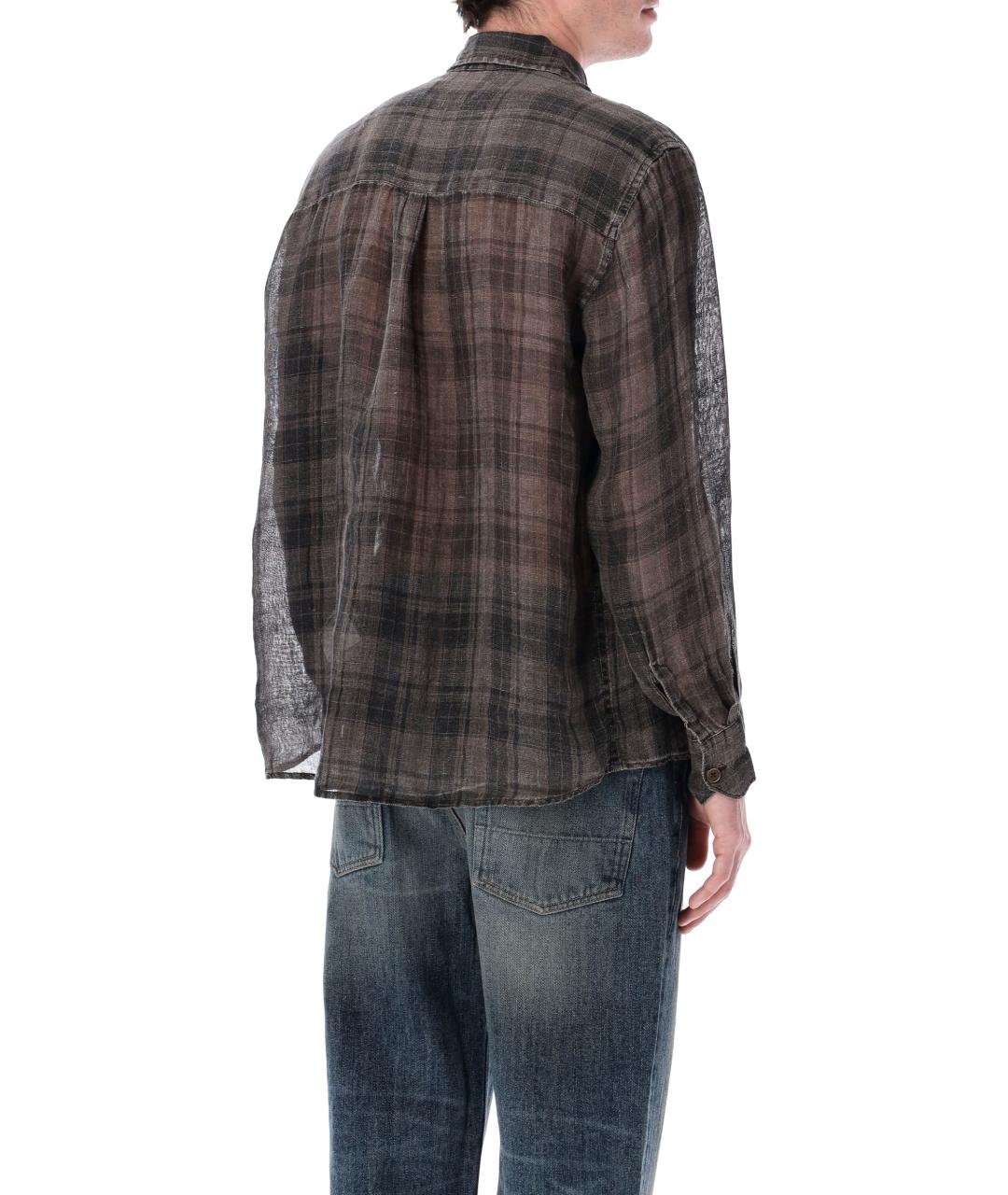 OUR LEGACY Серая льняная кэжуал рубашка, фото 2