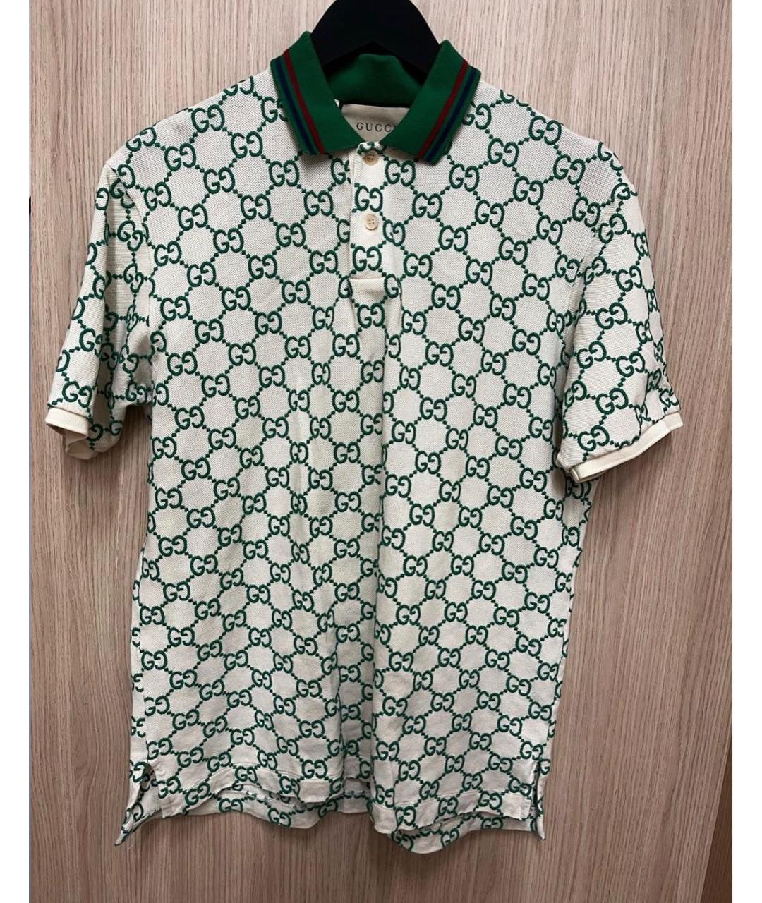 GUCCI Зеленая хлопковая футболка, фото 5