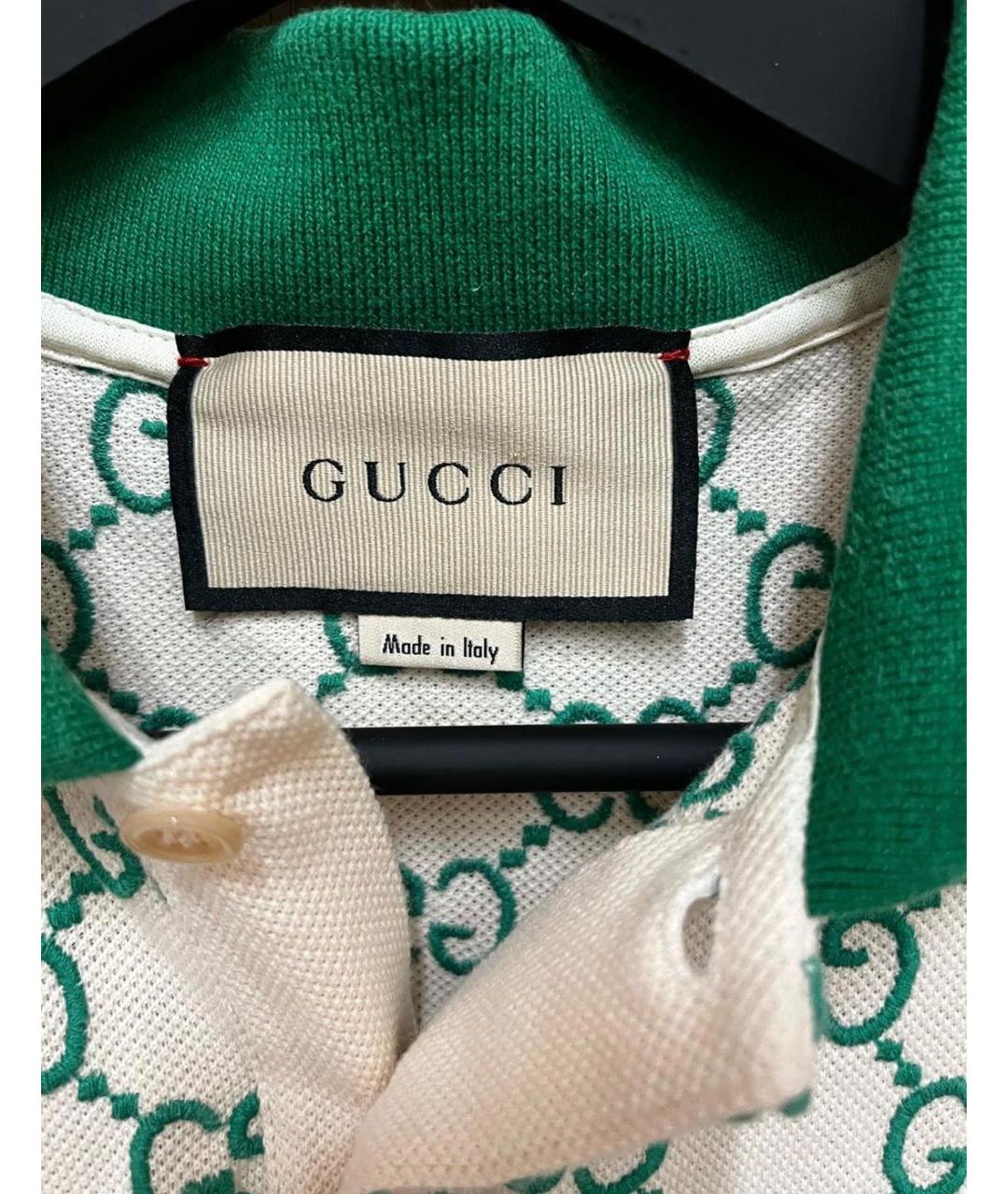GUCCI Зеленая хлопковая футболка, фото 3