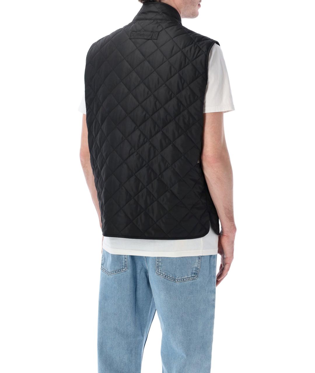 BARBOUR Черный полиэстеровый жилет, фото 2