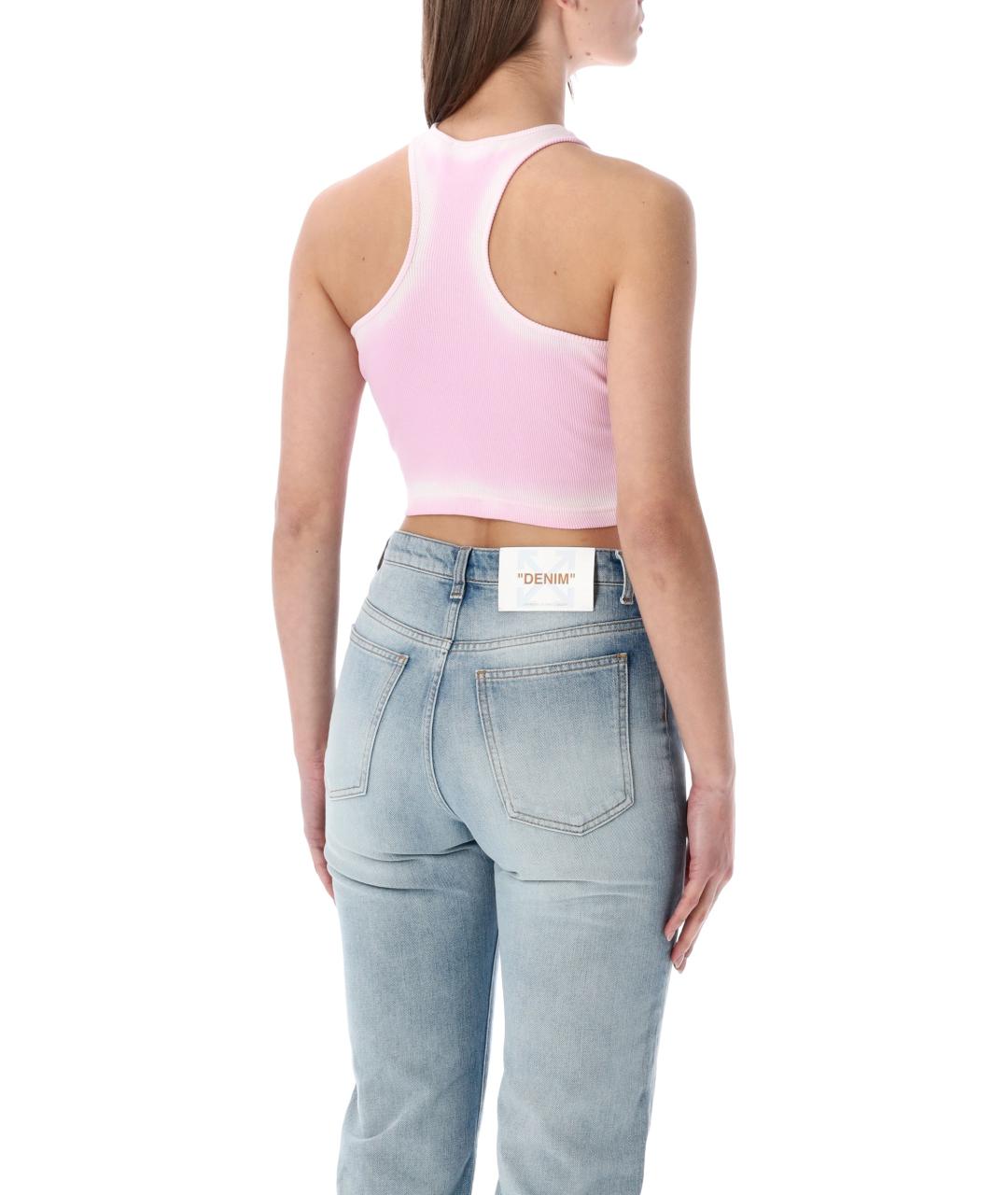 OFF-WHITE Розовая хлопковая майка, фото 2