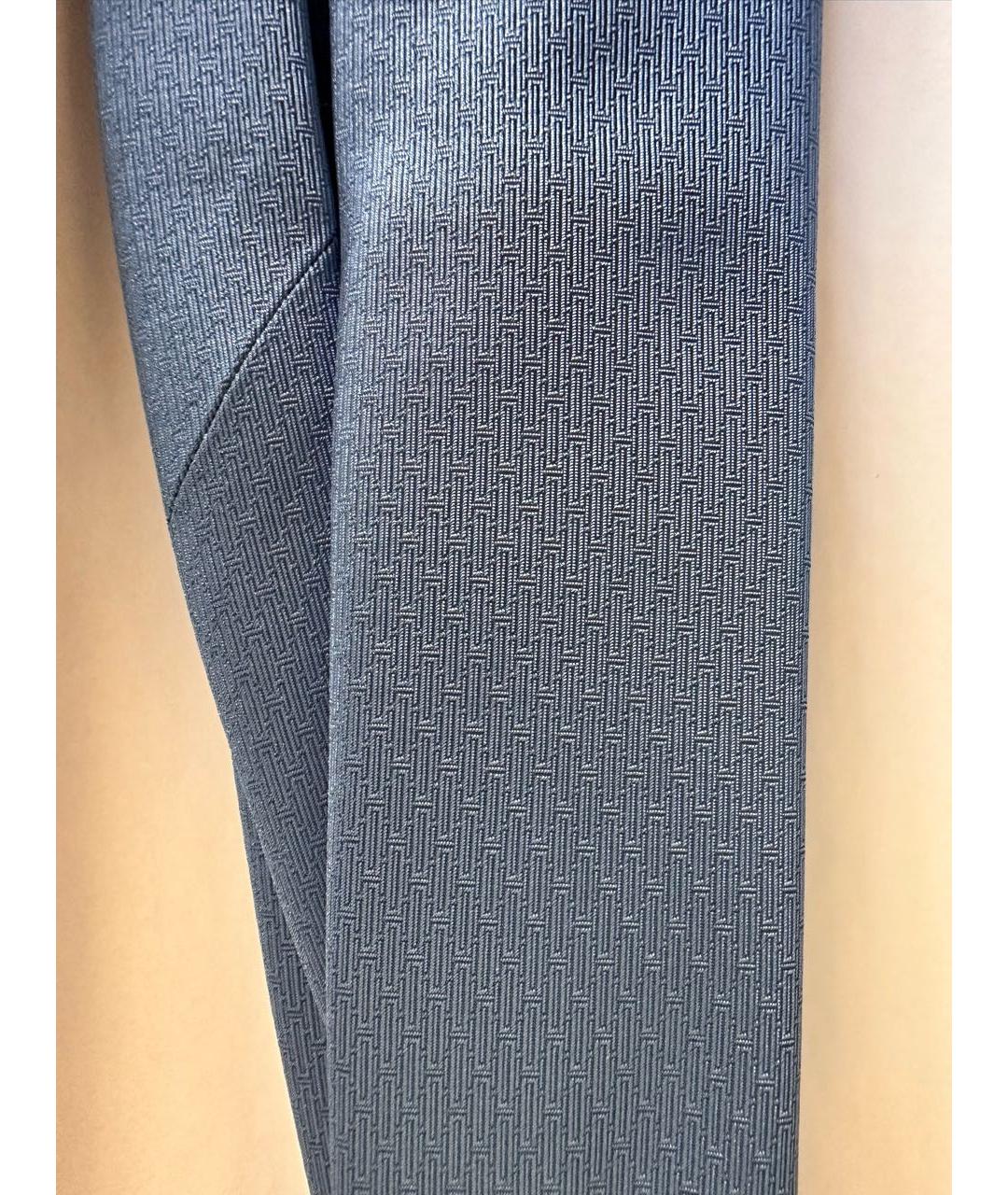 HERMES Голубой шелковый галстук, фото 3