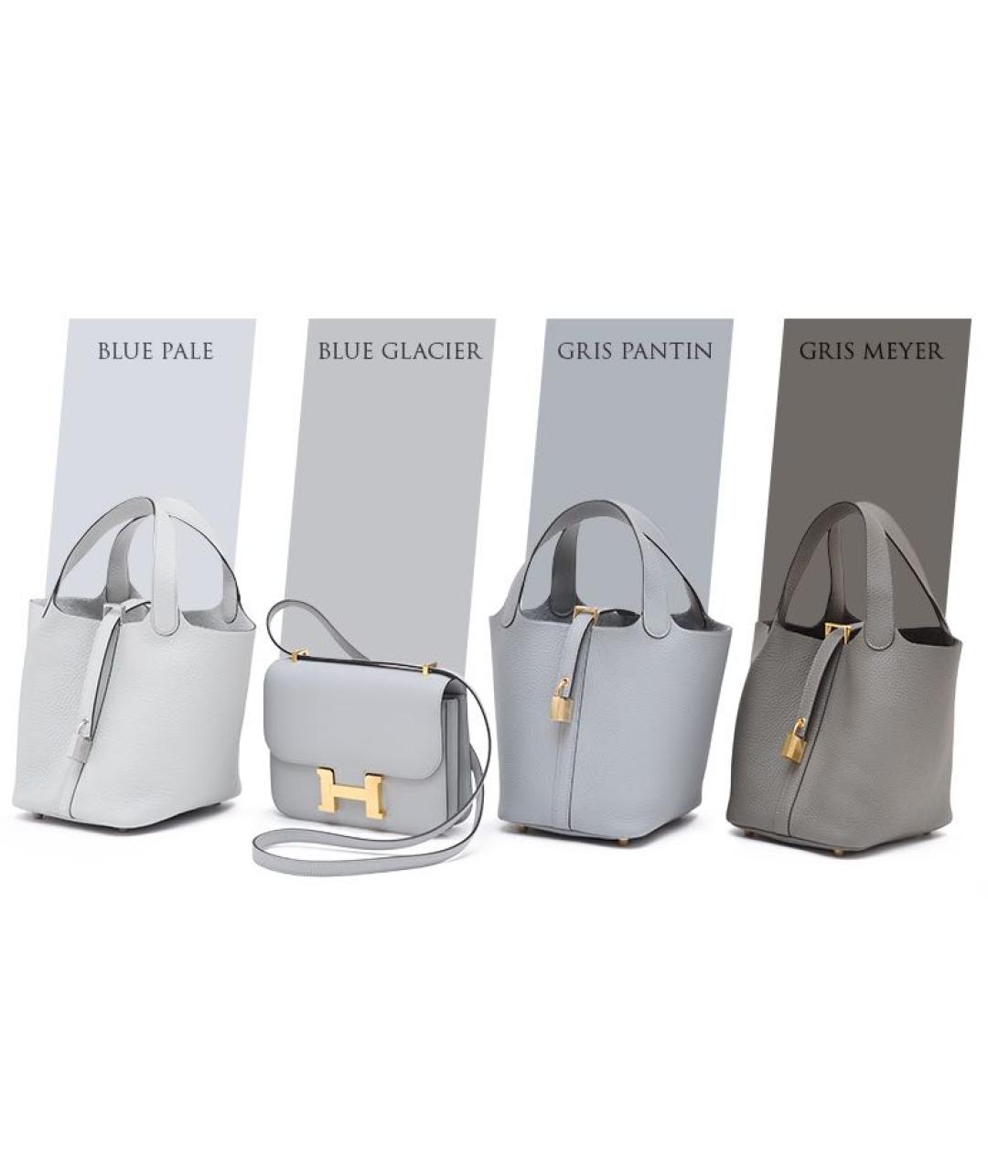 HERMES Серая кожаная сумка через плечо, фото 4