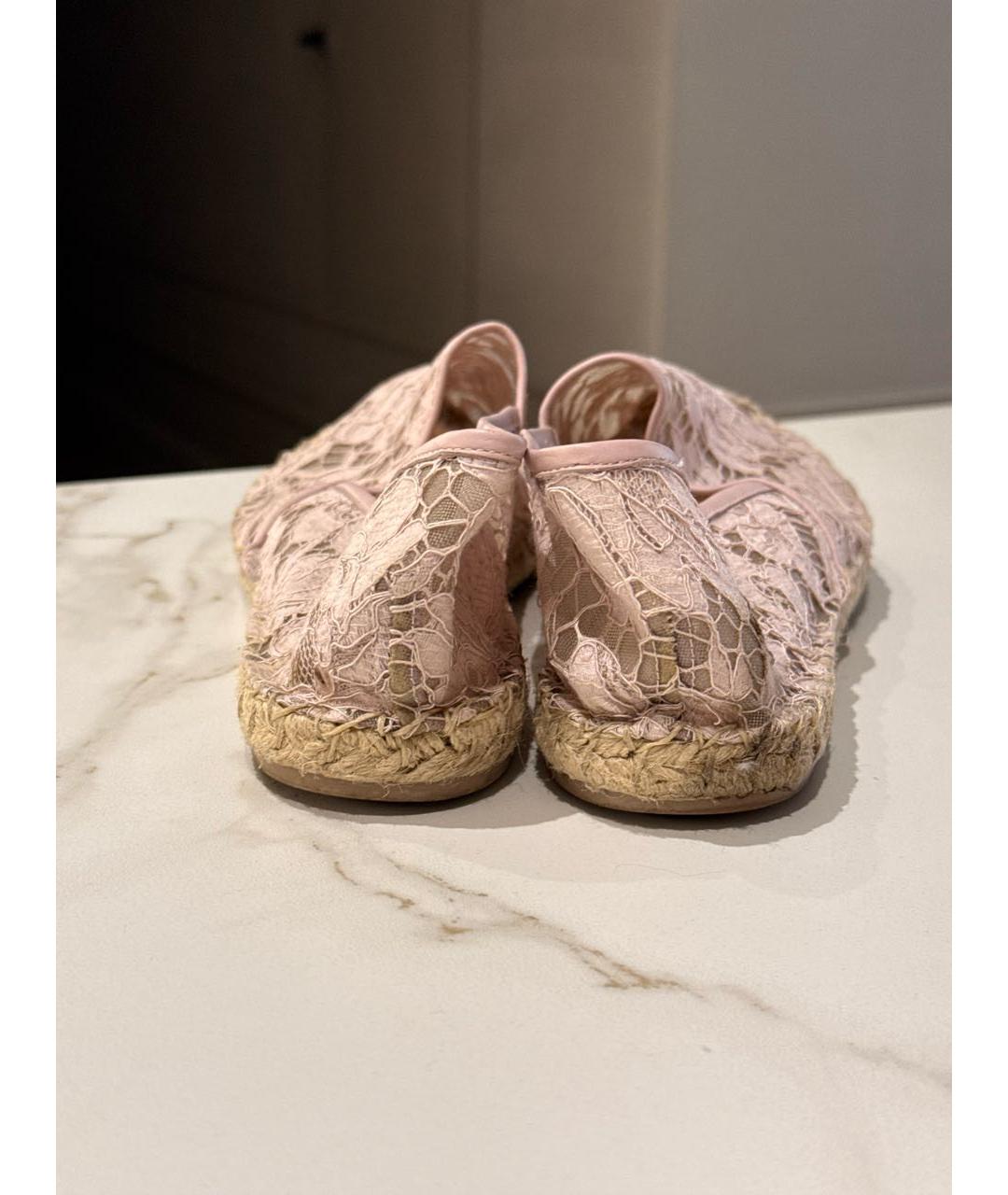 VALENTINO Розовые кожаные эспадрильи, фото 4