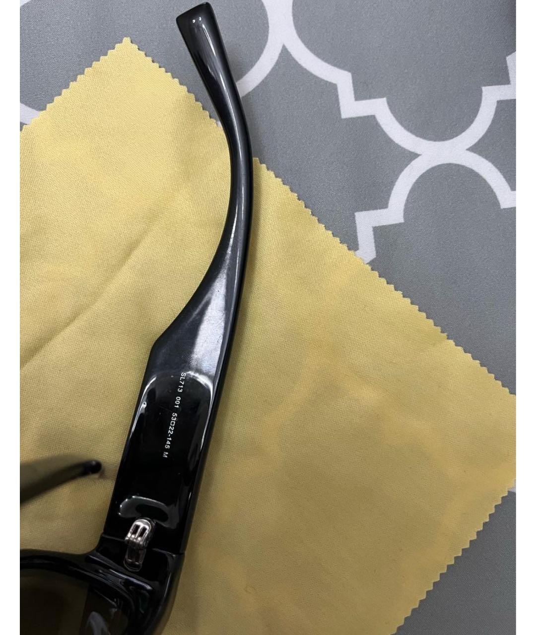 SAINT LAURENT Черные пластиковые солнцезащитные очки, фото 5