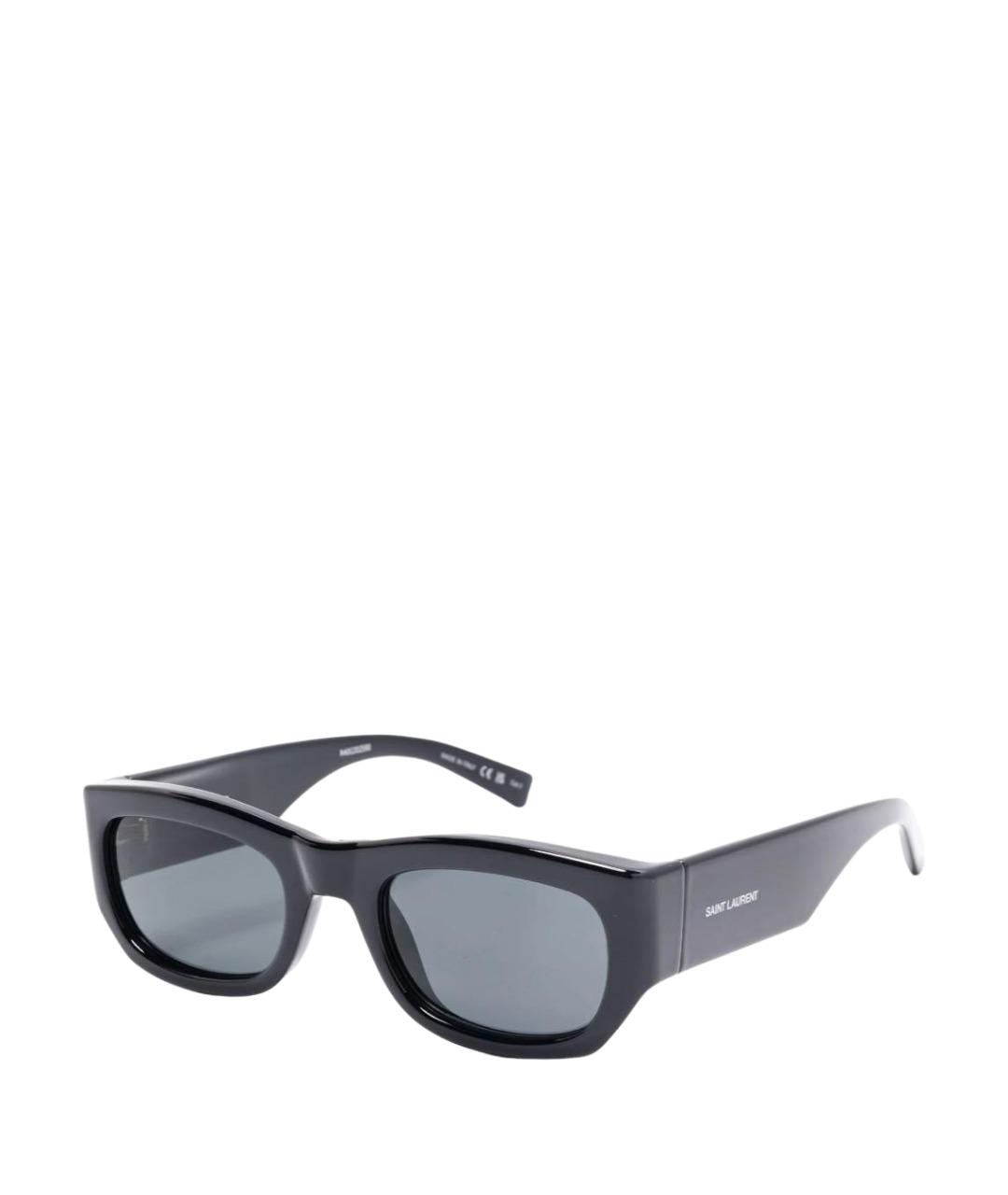 SAINT LAURENT Черные пластиковые солнцезащитные очки, фото 1