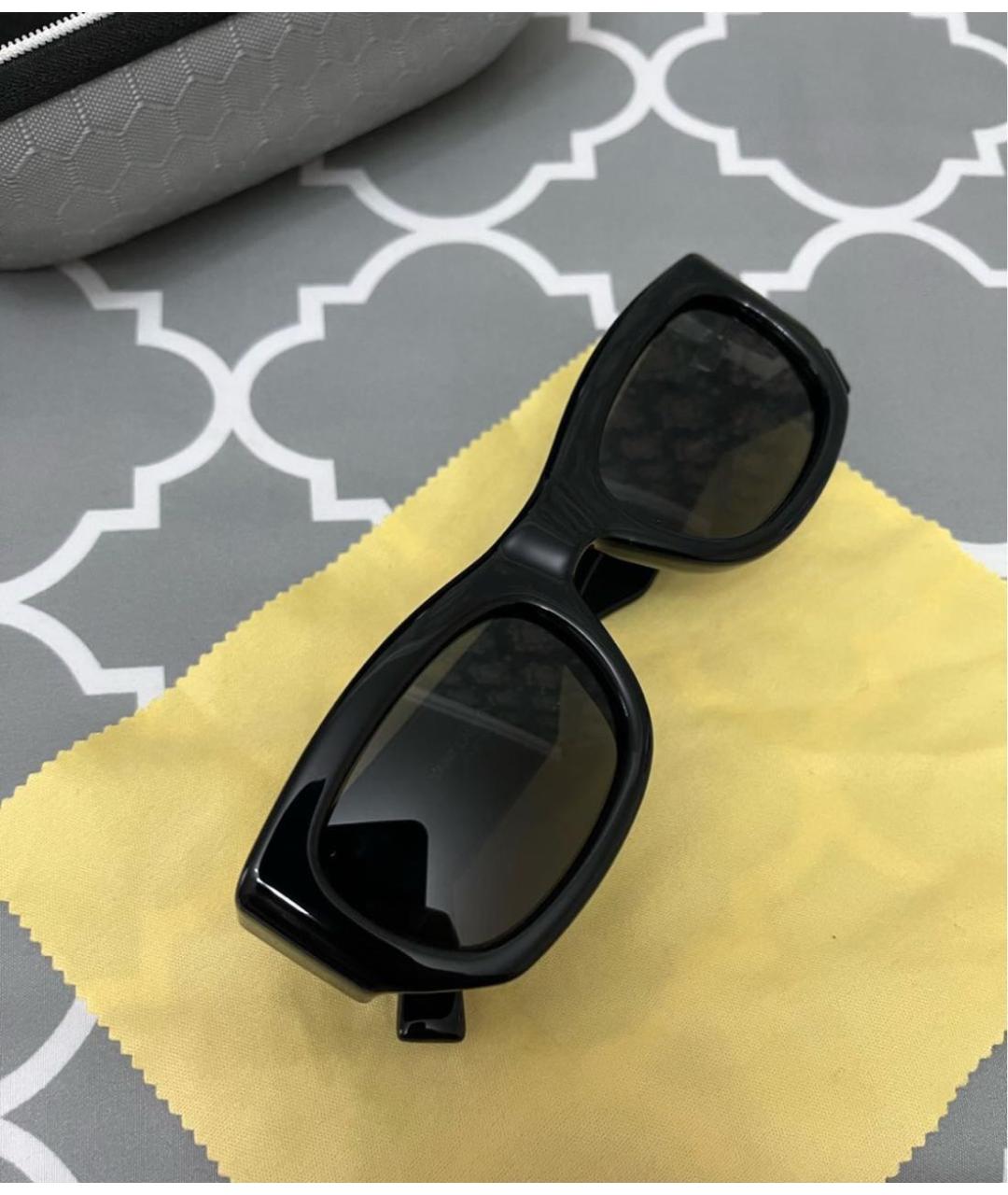 SAINT LAURENT Черные пластиковые солнцезащитные очки, фото 2