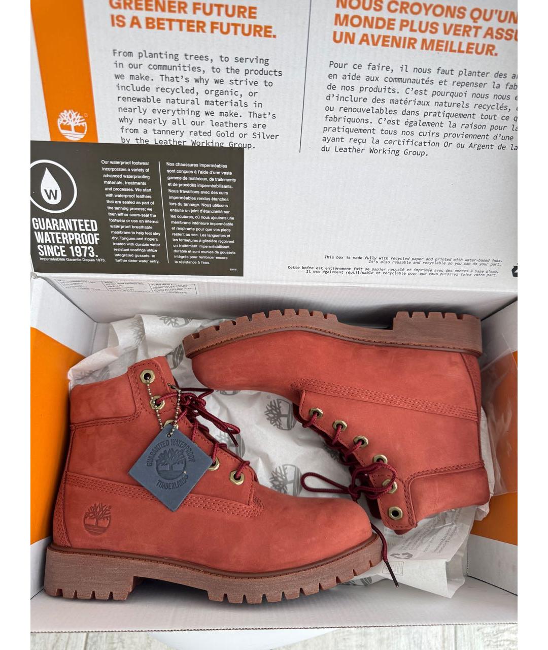 TIMBERLAND Бордовые ботинки, фото 6