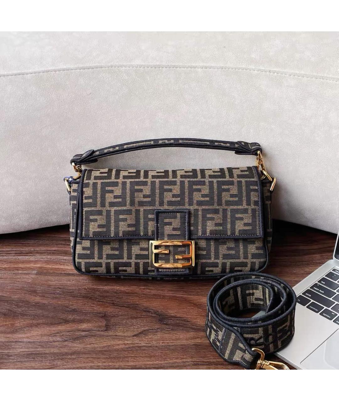 FENDI Коричневая сумка через плечо, фото 9