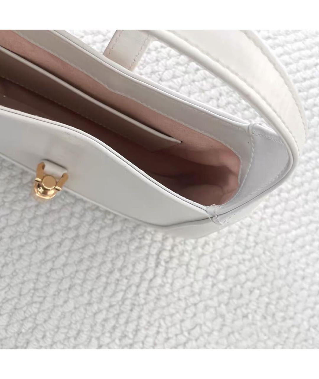 GUCCI Белая кожаная сумка с короткими ручками, фото 6