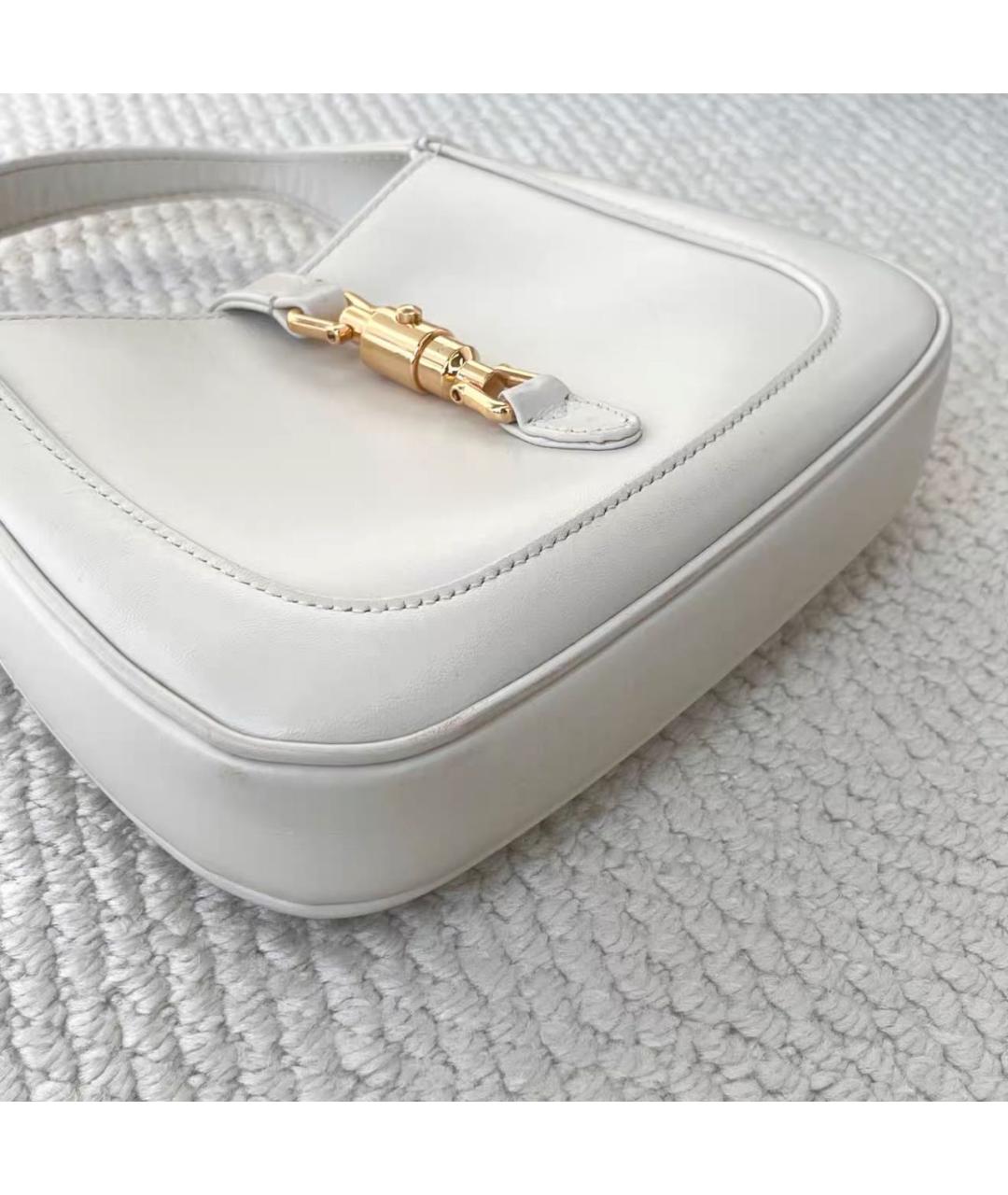 GUCCI Белая кожаная сумка с короткими ручками, фото 3