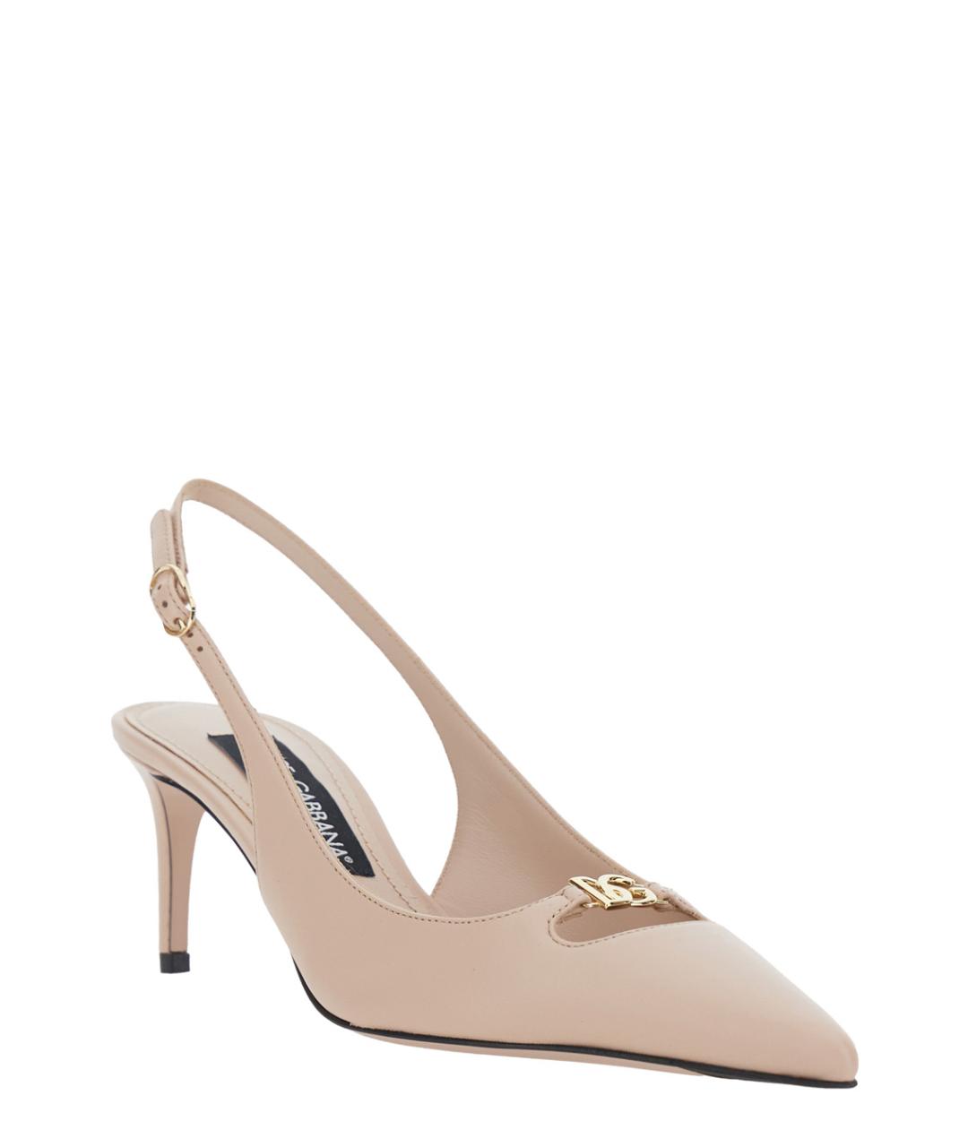 DOLCE&GABBANA Розовые кожаные туфли, фото 2