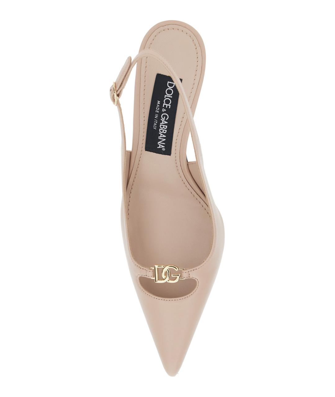 DOLCE&GABBANA Розовые кожаные туфли, фото 4