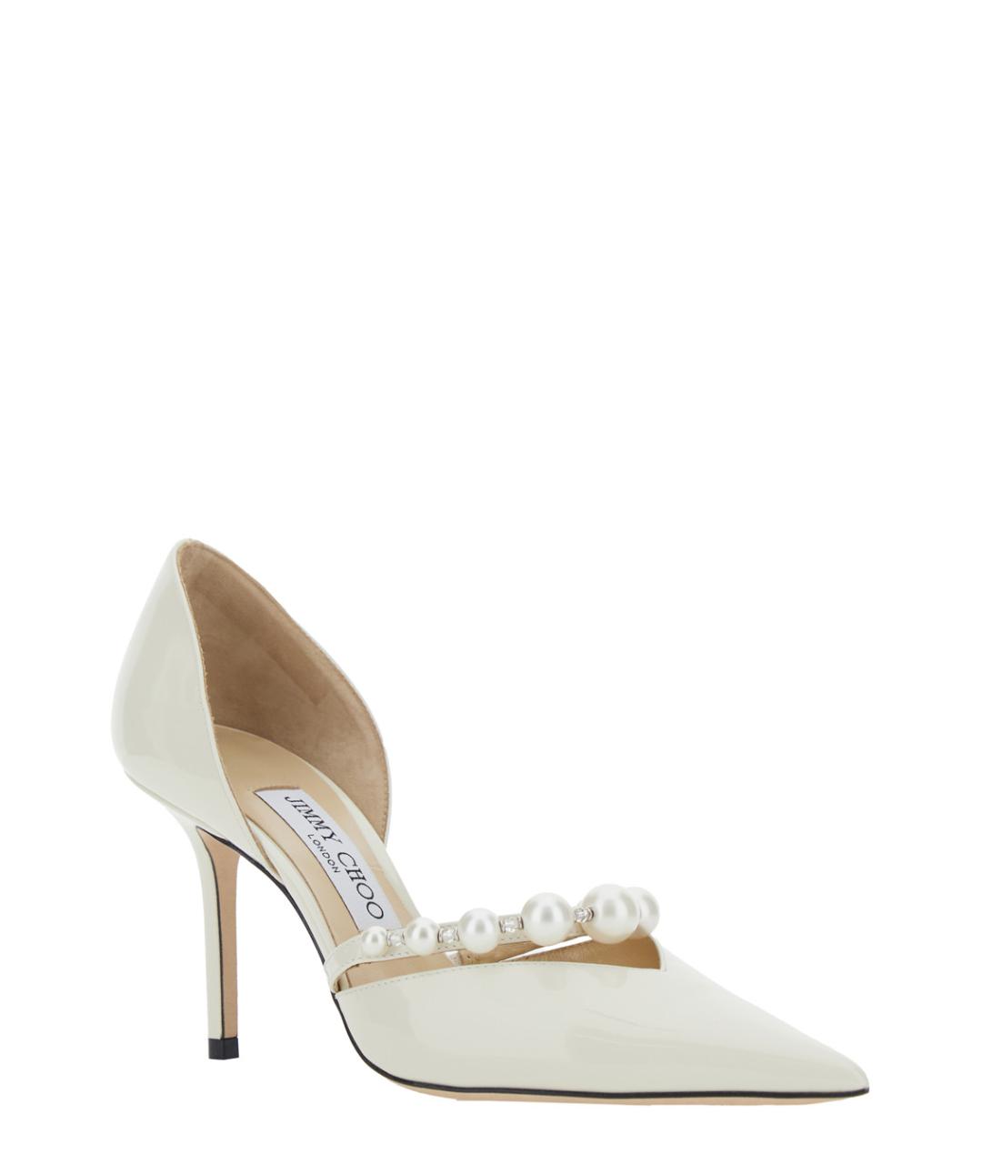 JIMMY CHOO Белые кожаные туфли, фото 2