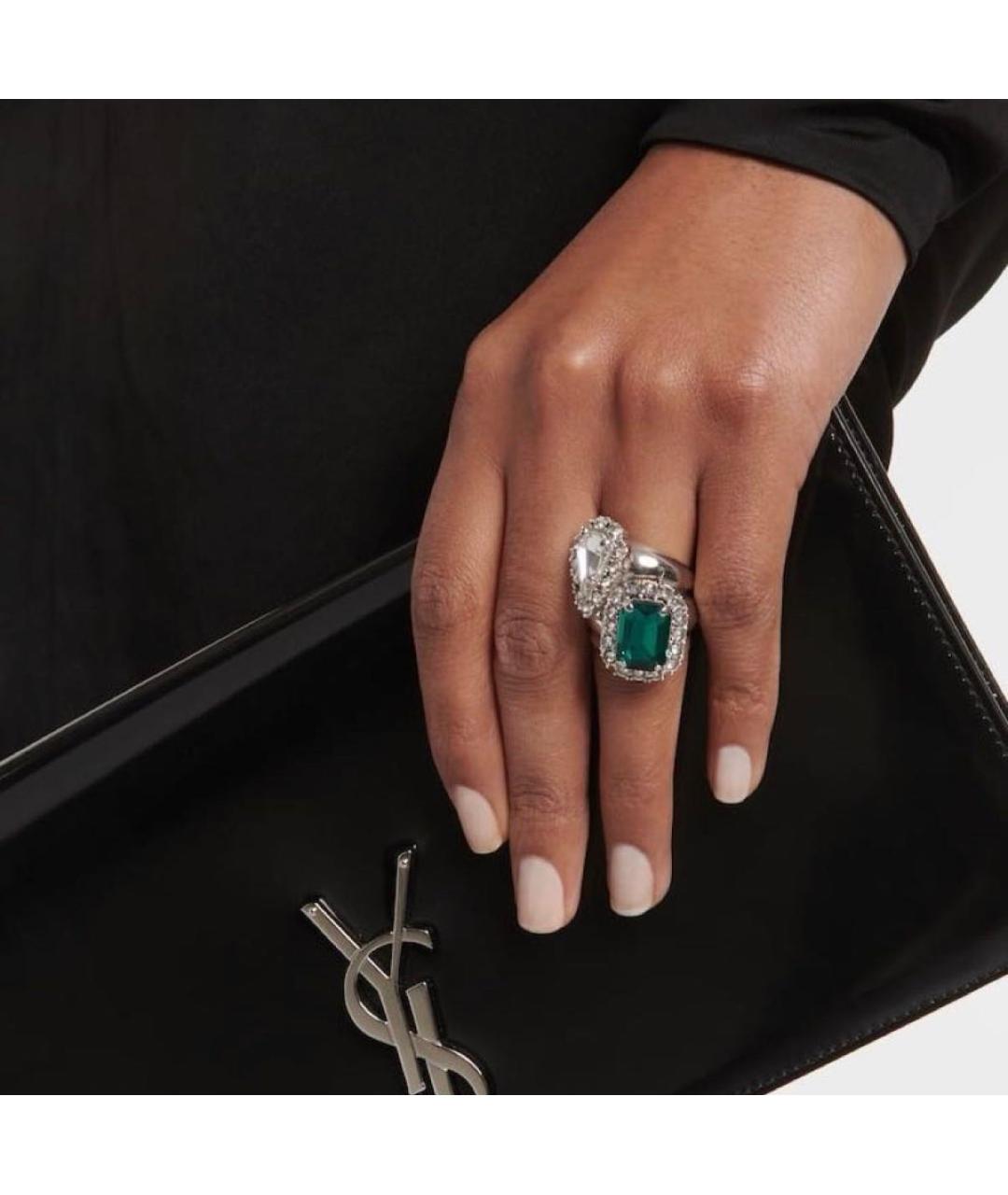 SAINT LAURENT Серебряное металлическое кольцо, фото 2