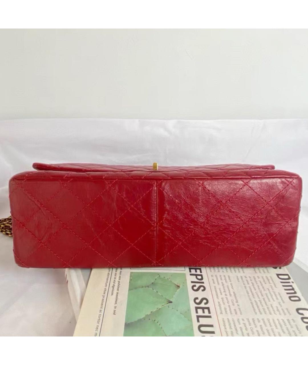 CHANEL Красная кожаная сумка через плечо, фото 5