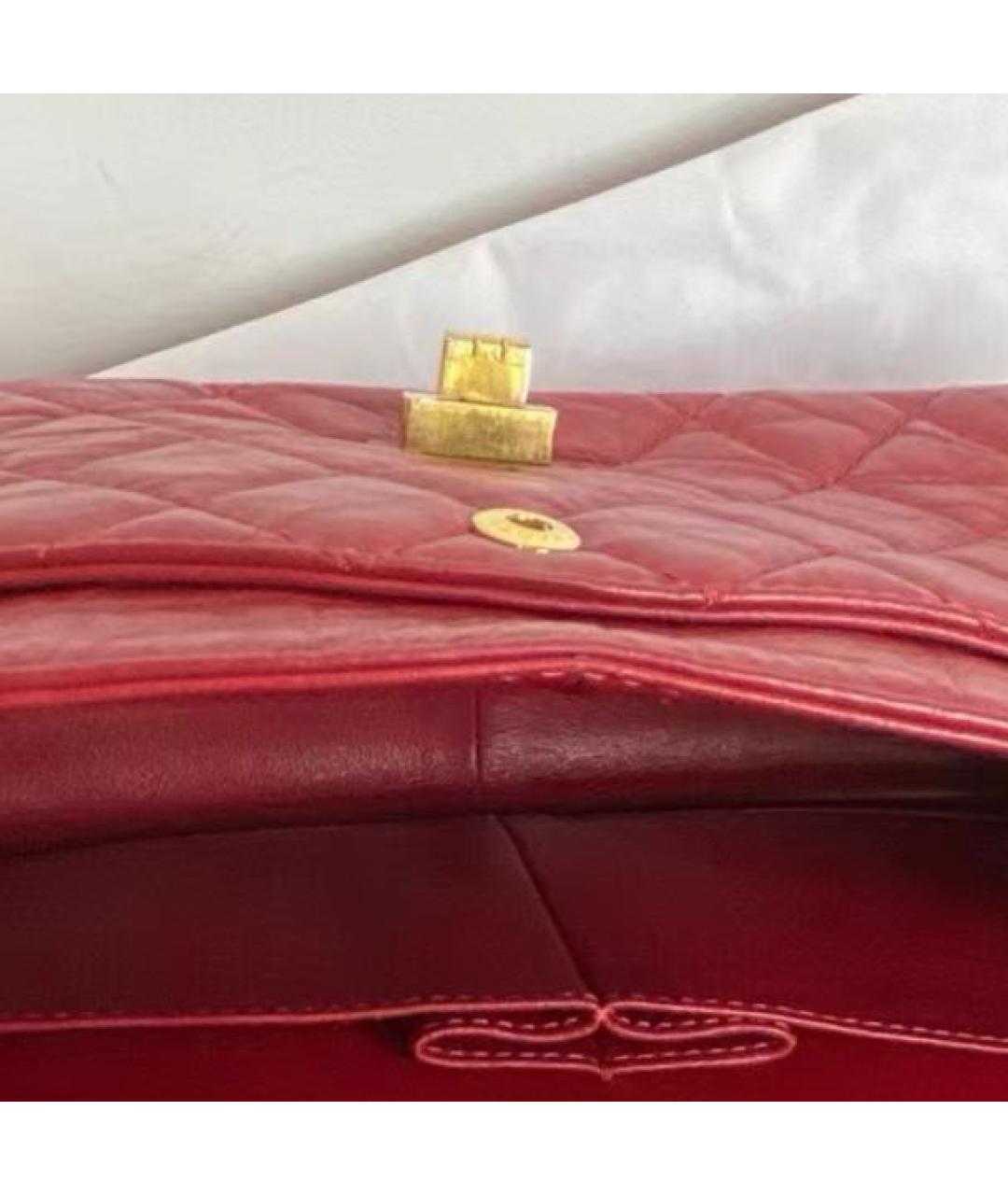 CHANEL Красная кожаная сумка через плечо, фото 8