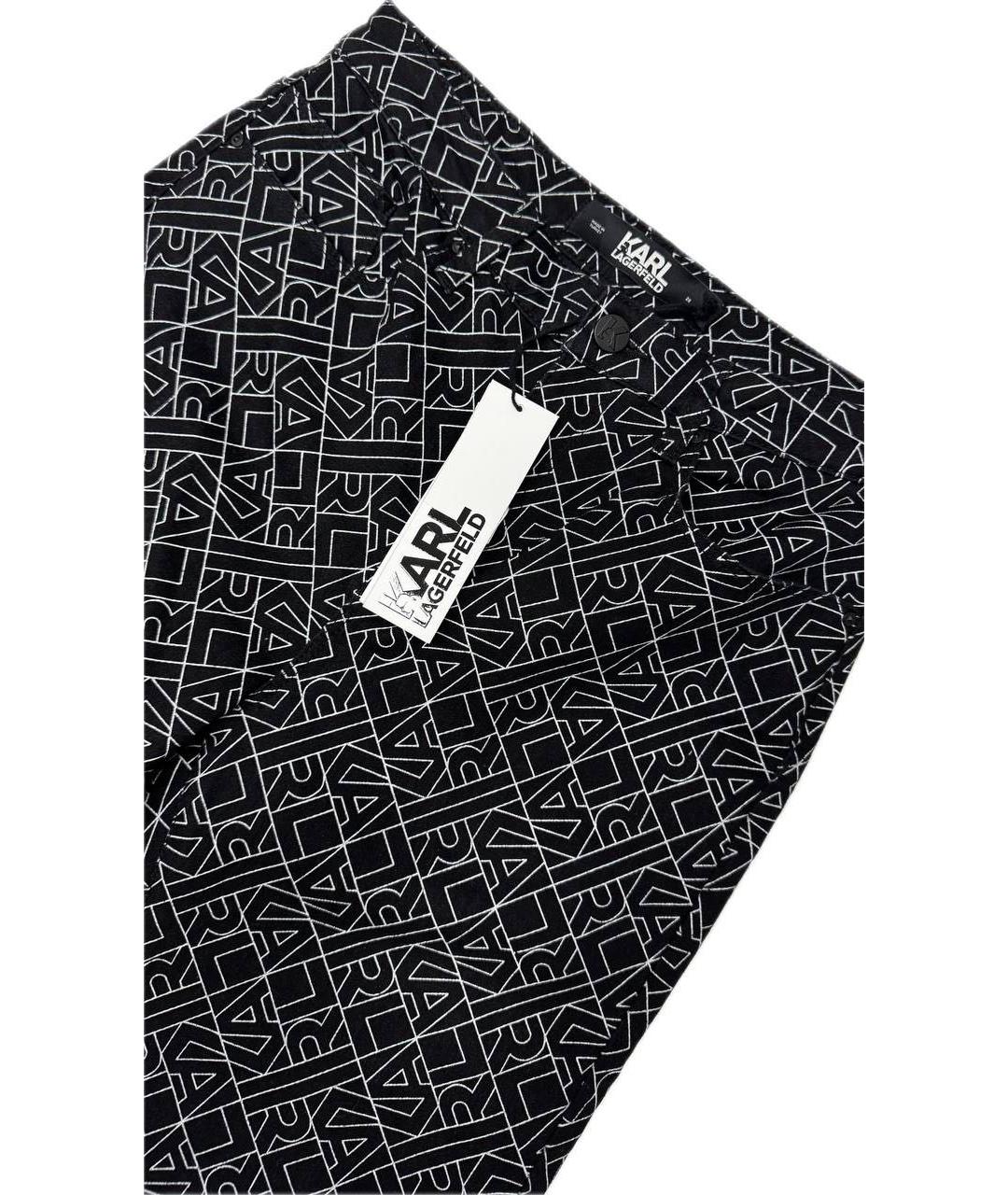 KARL LAGERFELD Черные хлопко-полиэстеровые джинсы слим, фото 4