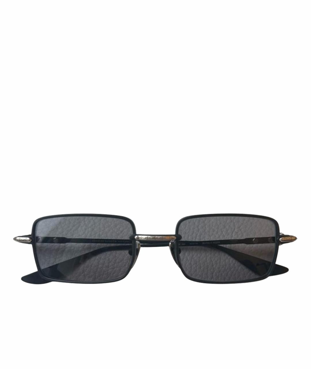 CHROME HEARTS Черные металлические солнцезащитные очки, фото 1