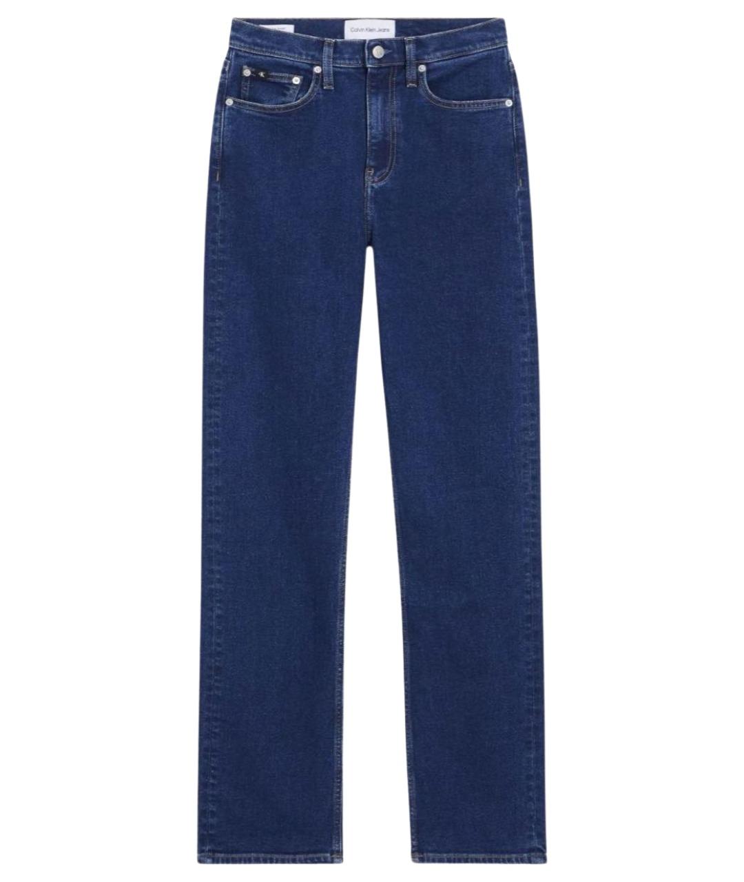 CALVIN KLEIN JEANS Синие хлопковые прямые джинсы, фото 1
