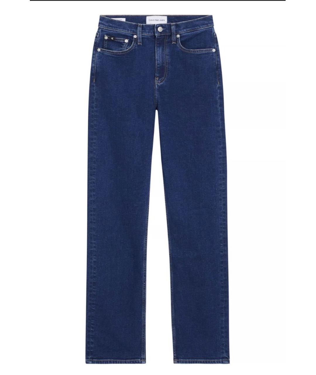 CALVIN KLEIN JEANS Синие хлопковые прямые джинсы, фото 5