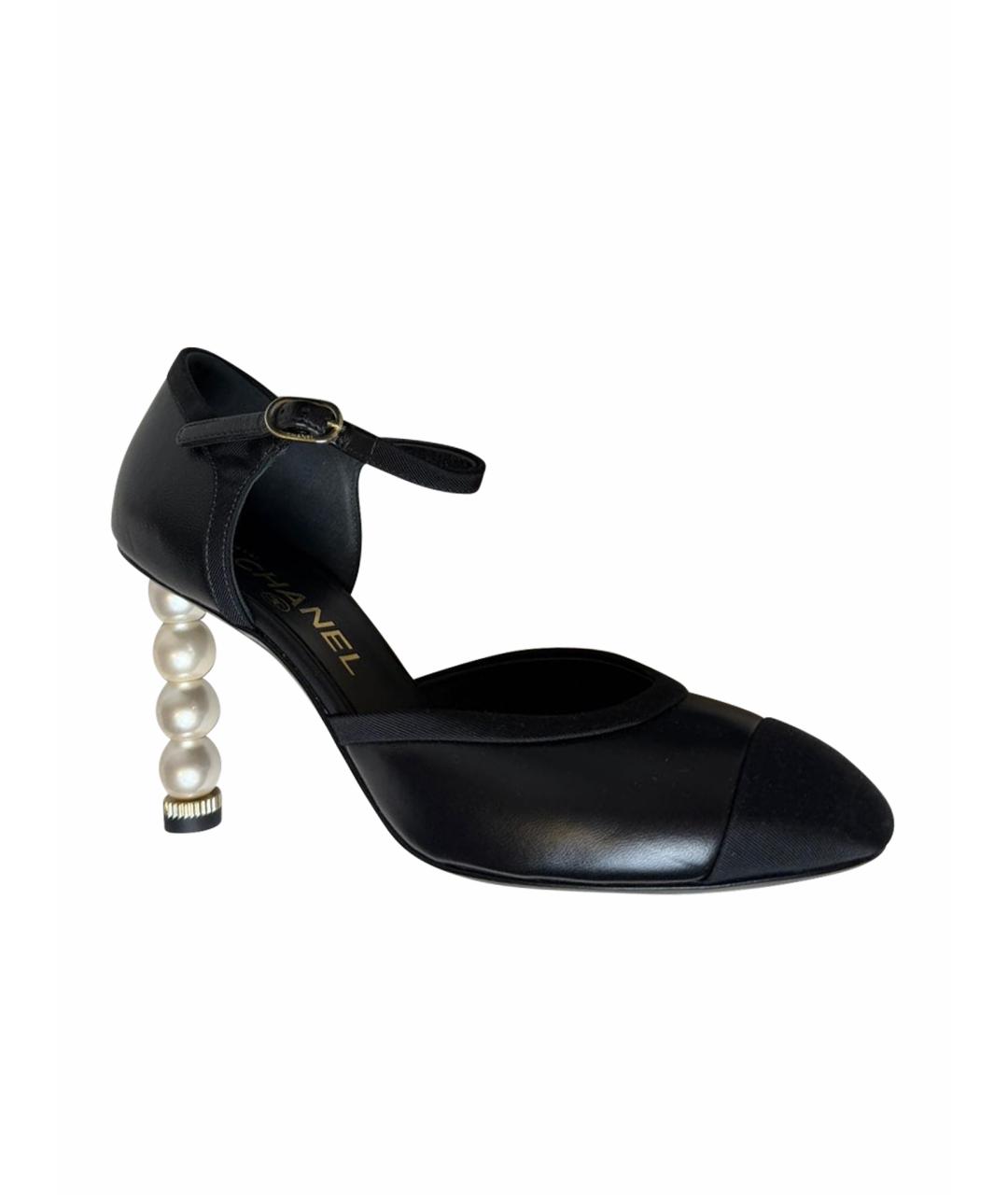 CHANEL Черные кожаные туфли, фото 1