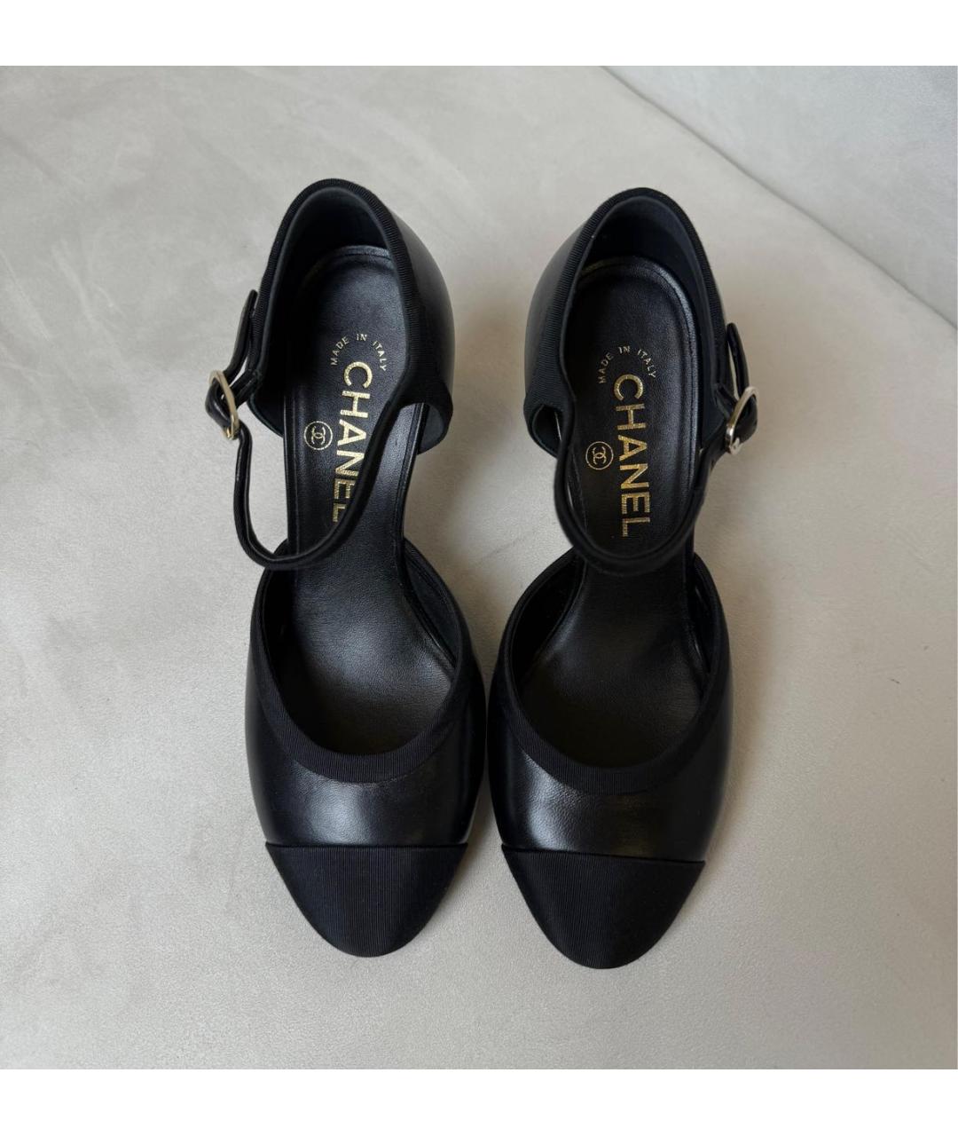 CHANEL Черные кожаные туфли, фото 2