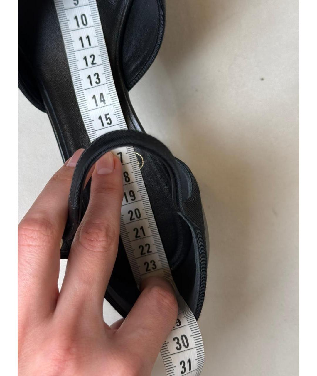 CHANEL Черные кожаные туфли, фото 5