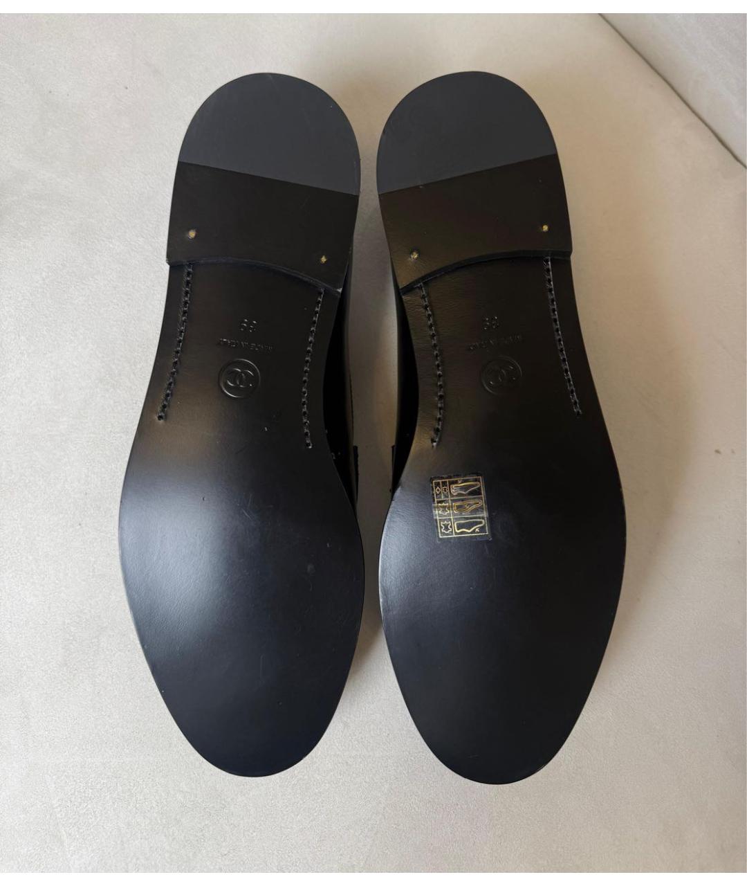 CHANEL Черные кожаные лоферы, фото 2