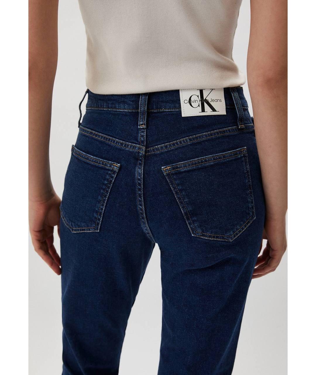 CALVIN KLEIN Синие хлопковые джинсы слим, фото 4